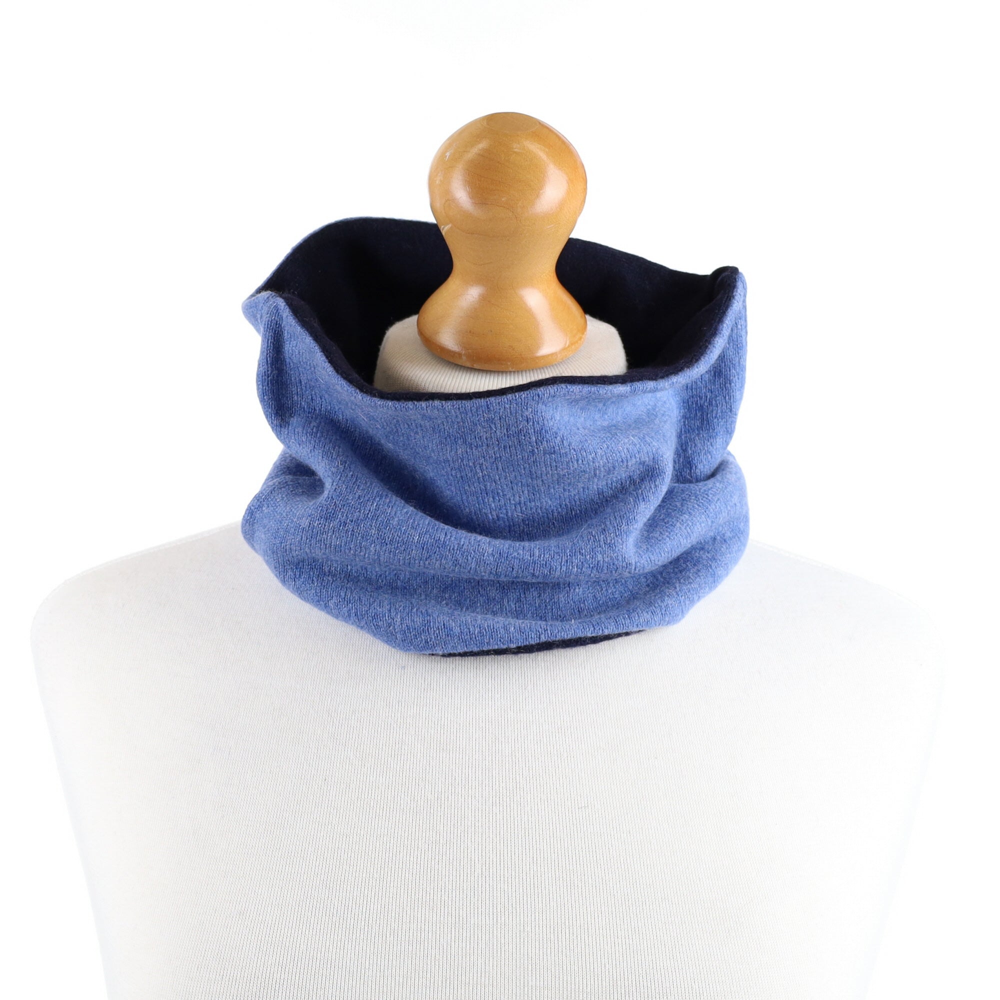 Cornflower Blue and Navy Neck Warmer