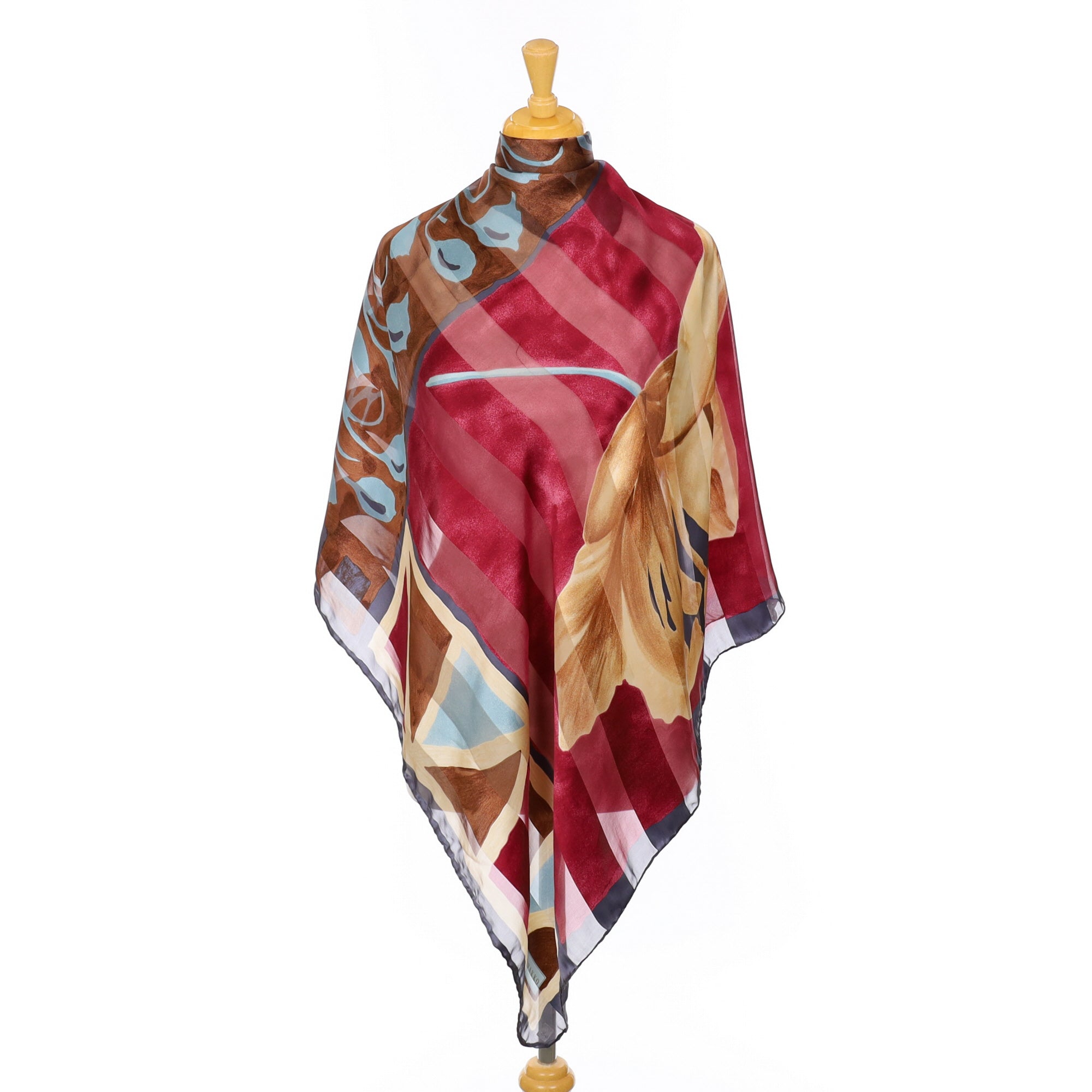 Vakko Abstract Silk Scarf