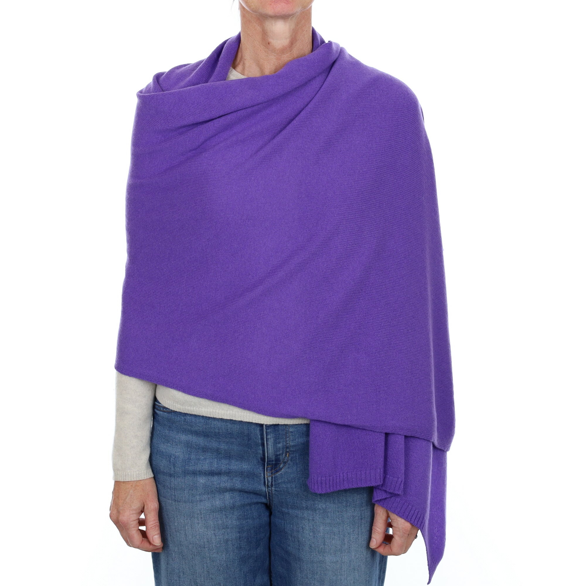 Brand New Periwinkle Purple Recycled Cashmere Wrap