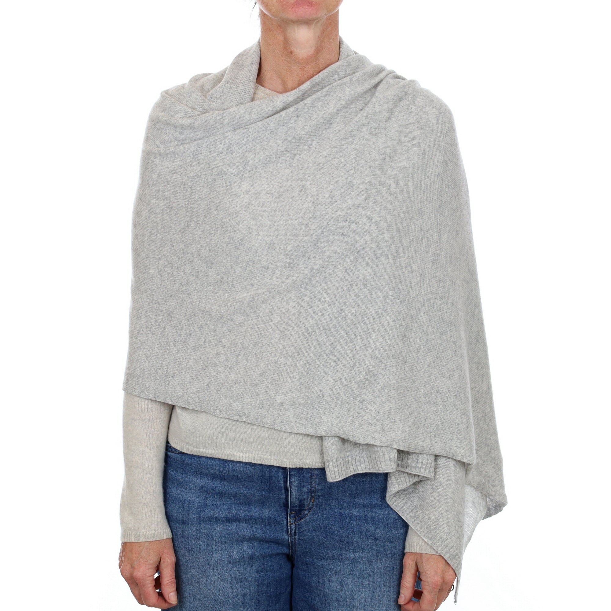 Brand New Mist Grey Recycled Cashmere Wrap DISPATCHED W/C 21ST OCTOBER