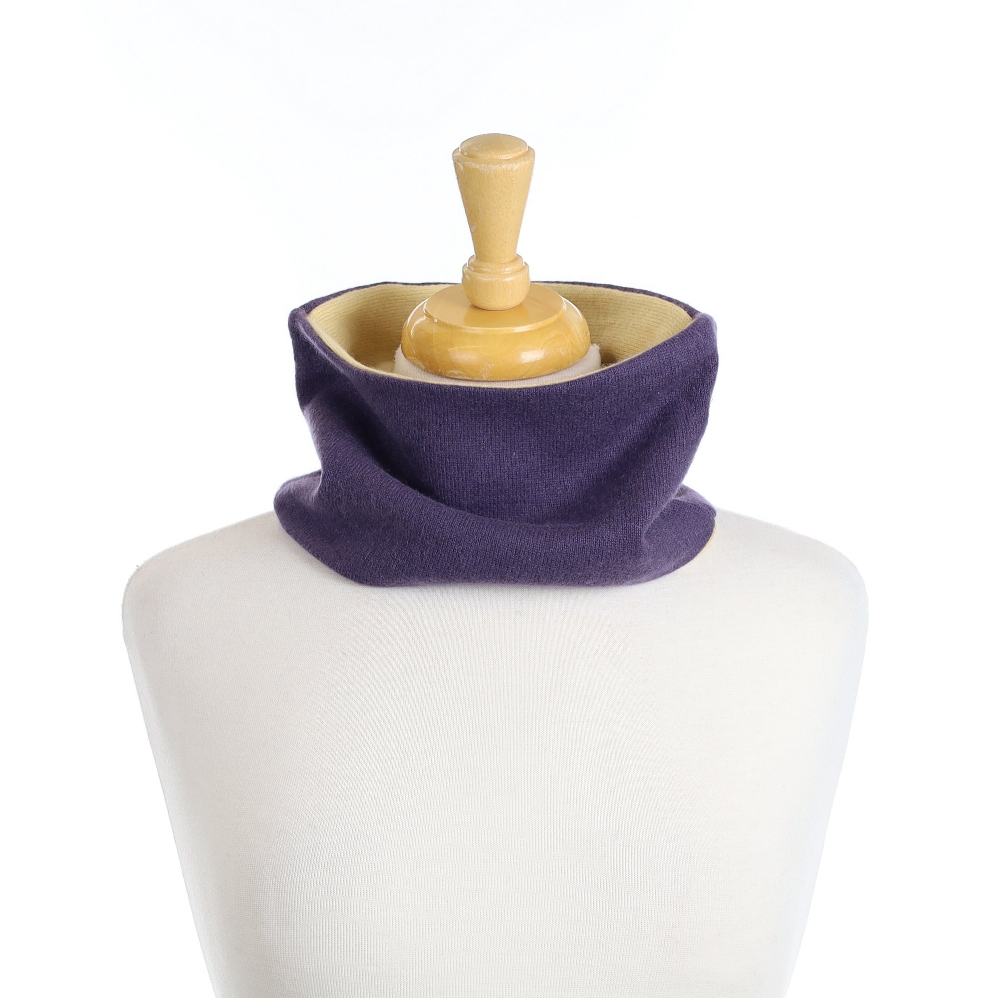 Grape Purple and Pale Yellow Neck Warmer