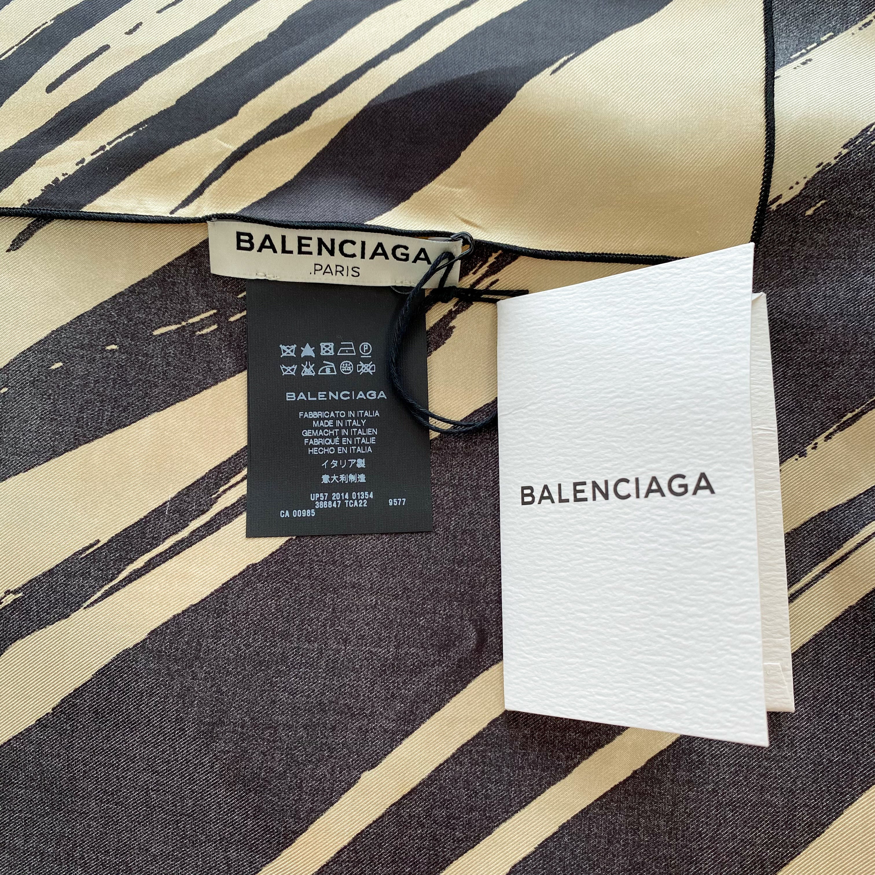 Brand New Balenciaga Extra Large Animal Print Silk Scarf