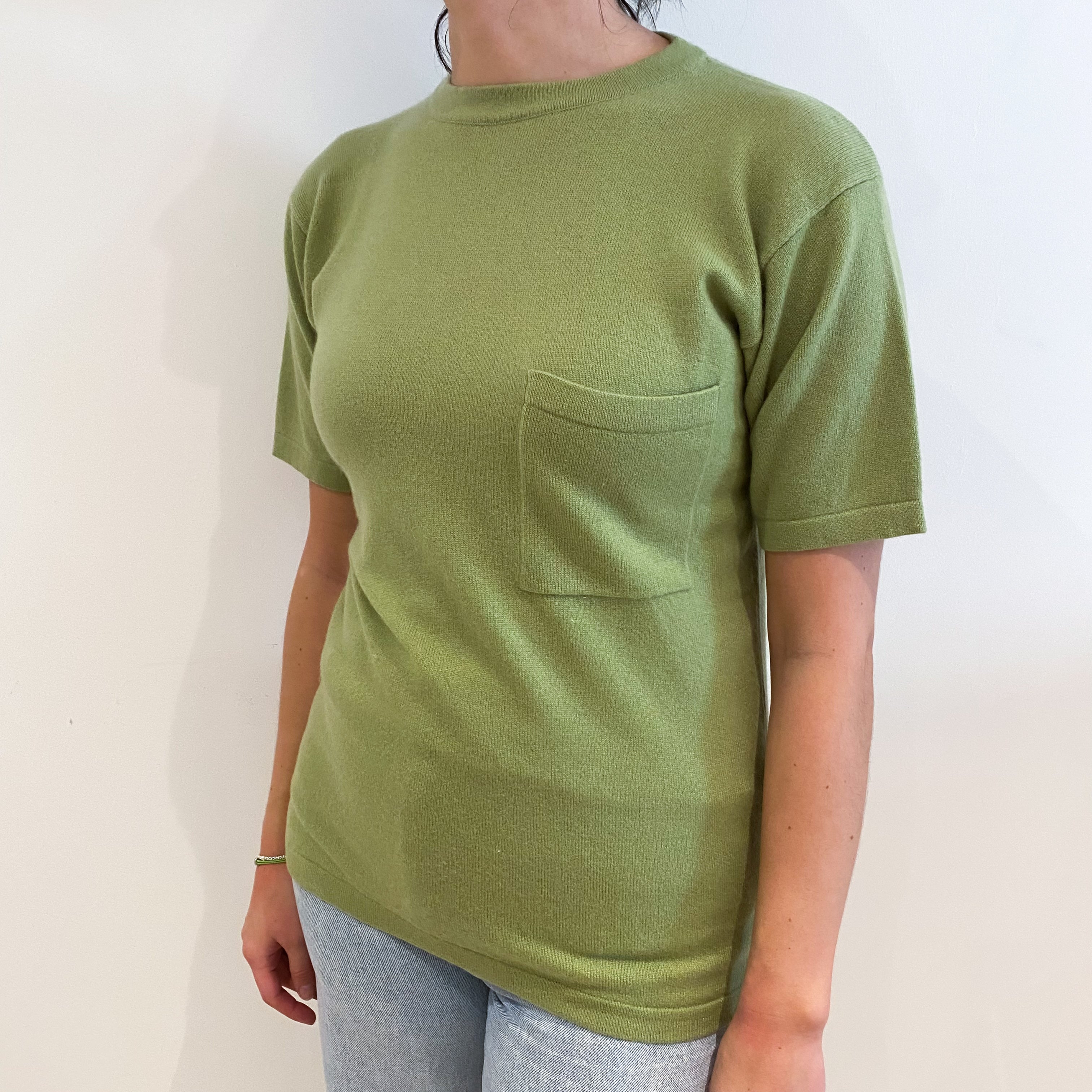 Pear Green Short Sleeved Jumper Small