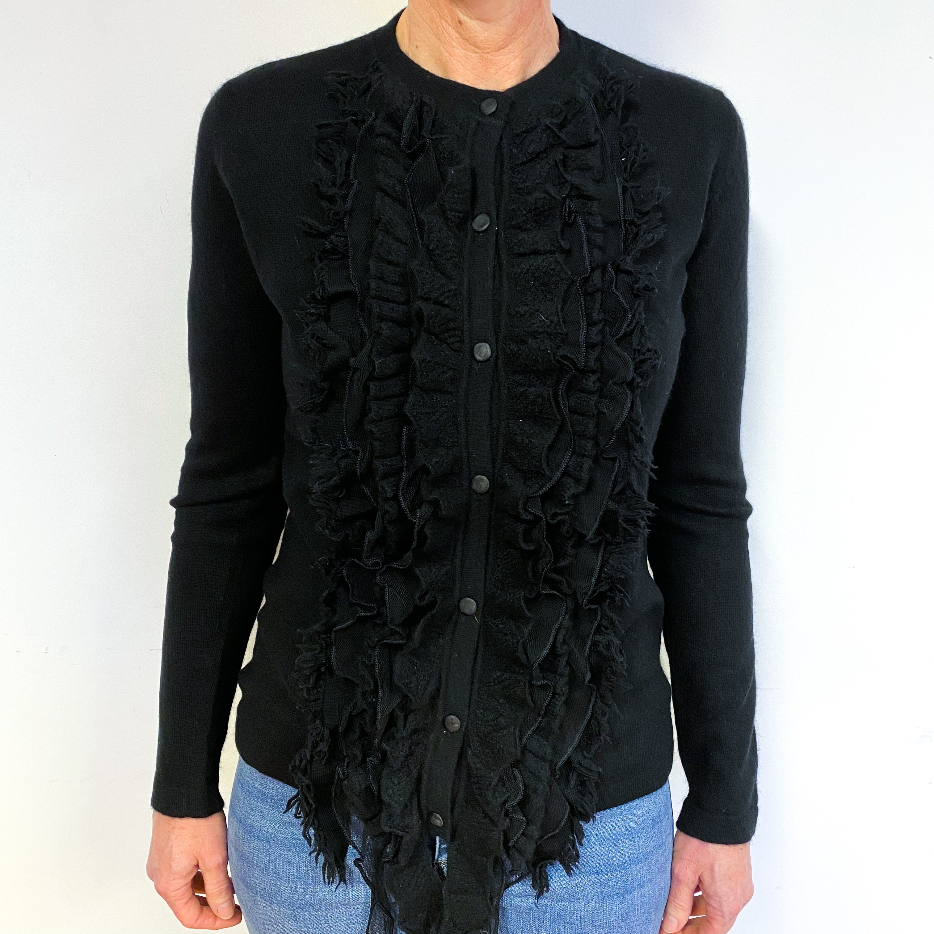 Black Cashmere Cardigan Medium