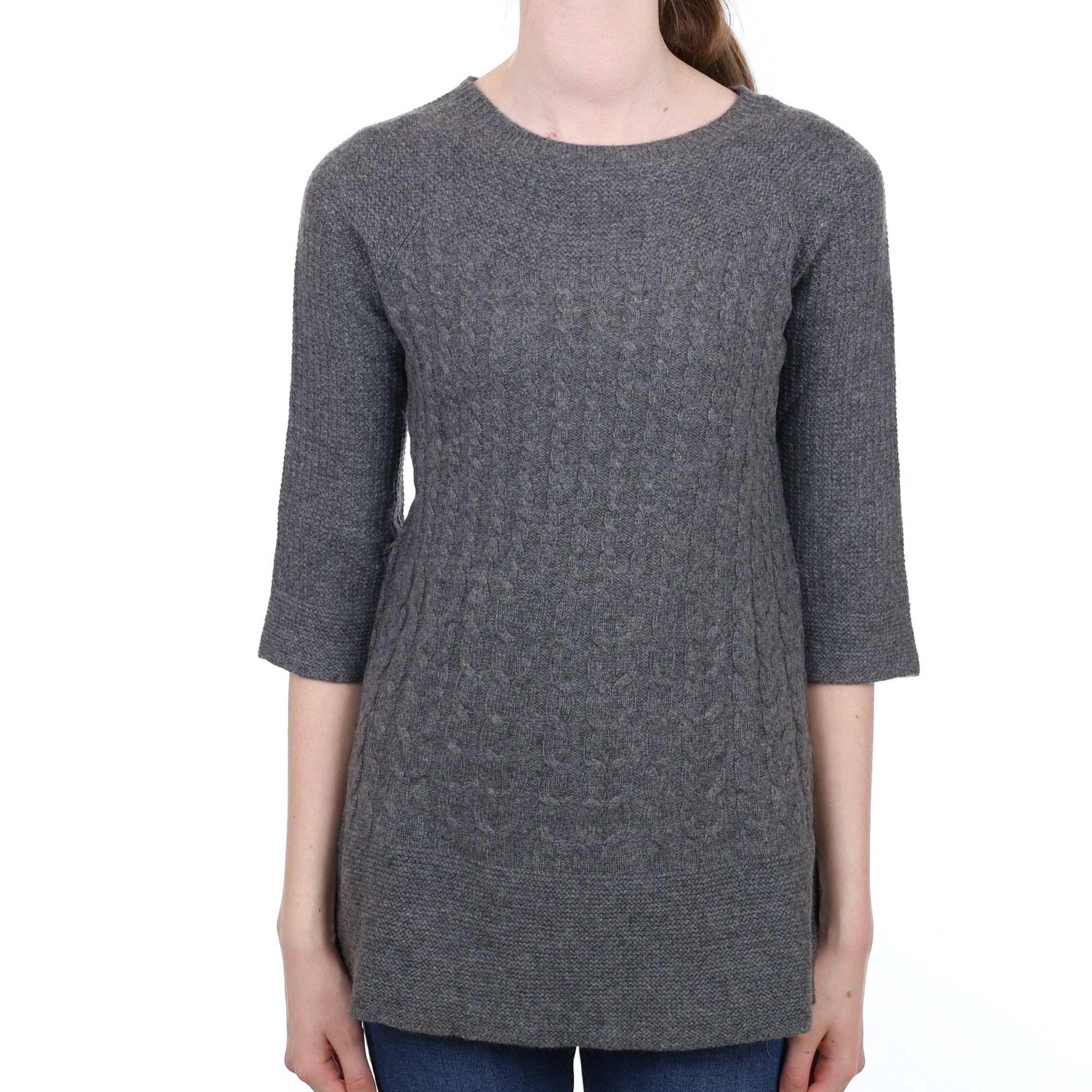 Slate Grey Cashmere Crew Neck Jumper Extra Small