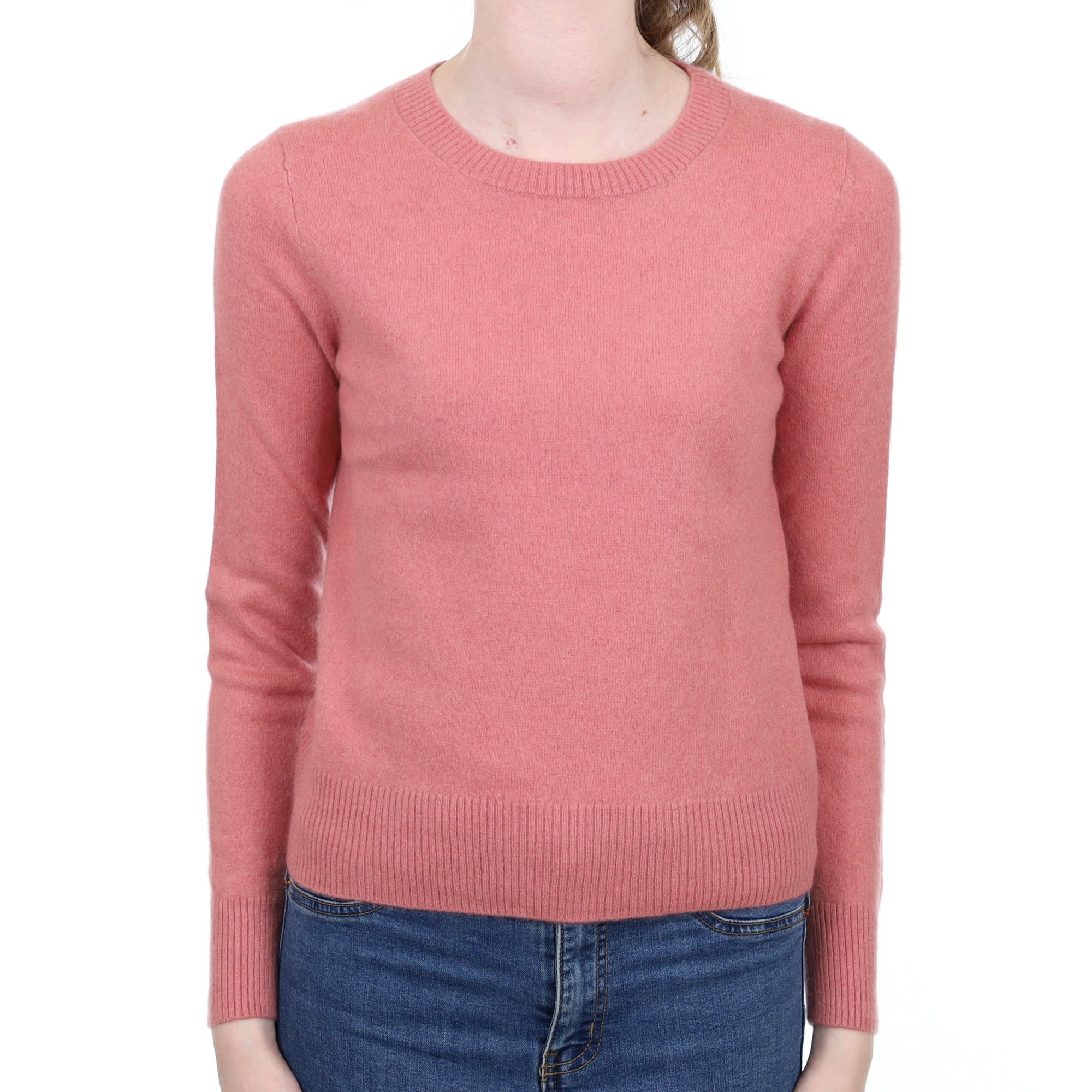 Rouge Pink Cashmere Crew Neck Jumper Extra Small