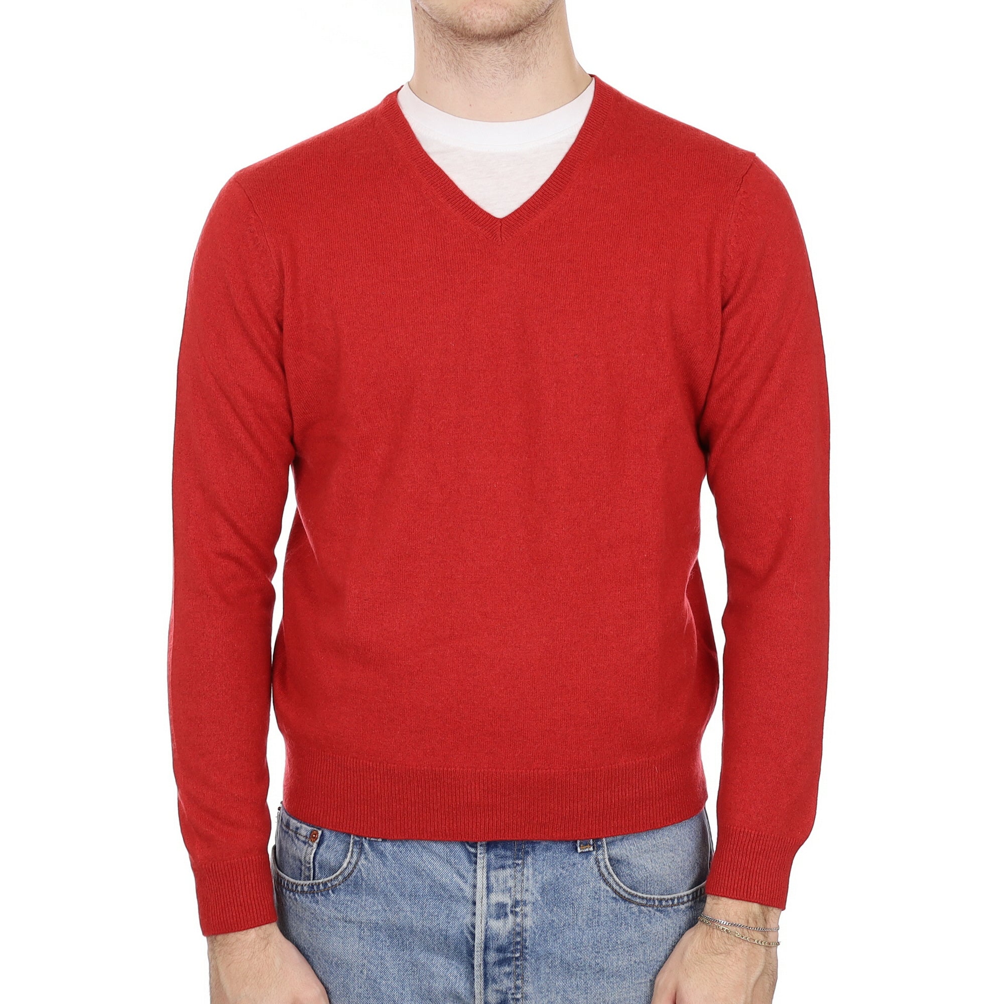 Men's Scarlett Cashmere V Neck Jumper Medium