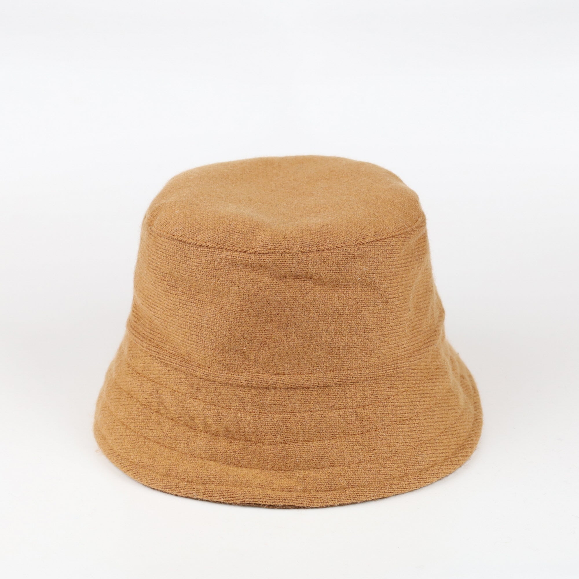 Cinnamon Brown Cashmere Reversible Bucket Hat Small