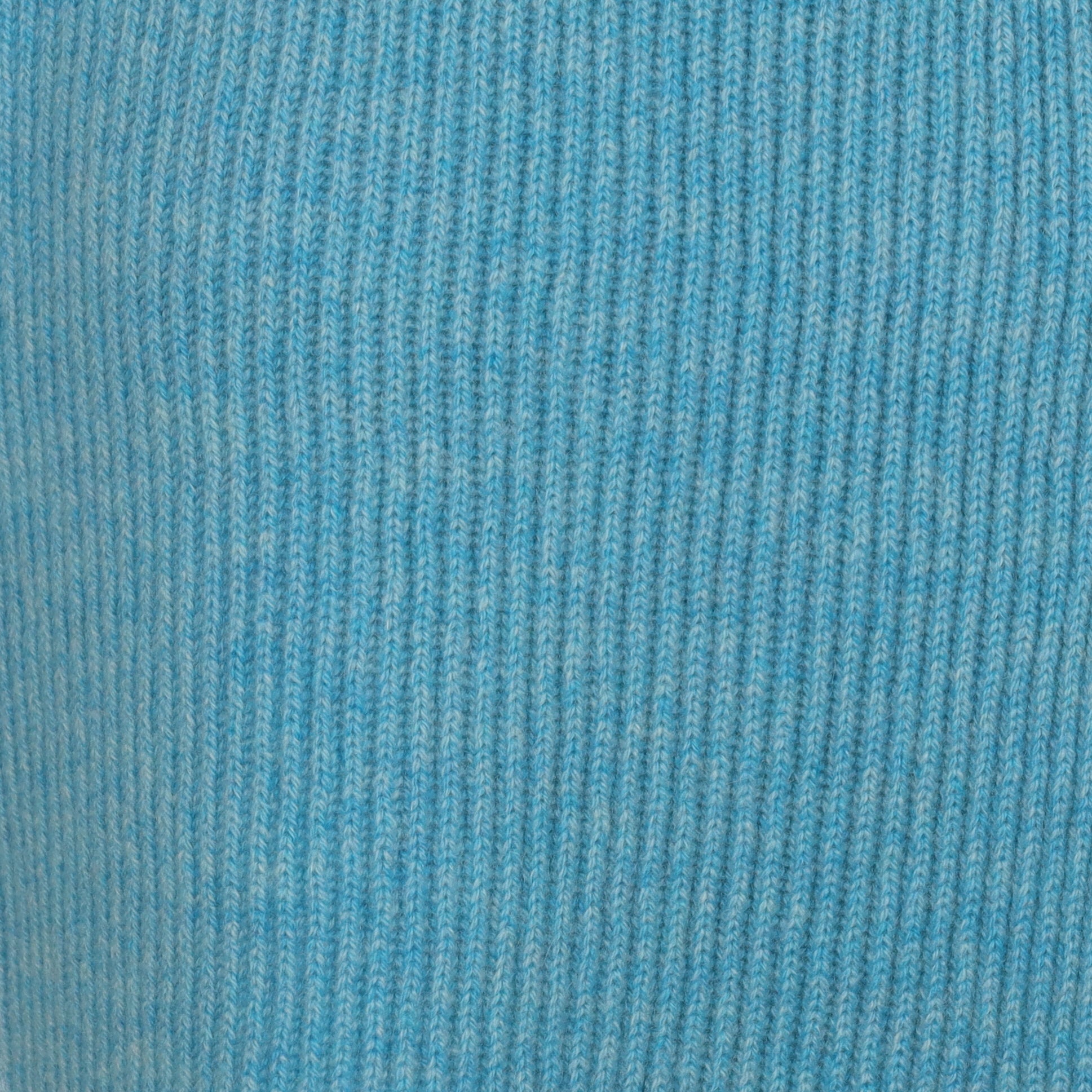 Brand New Scottish Aqua Blue Rib Cashmere Scarf