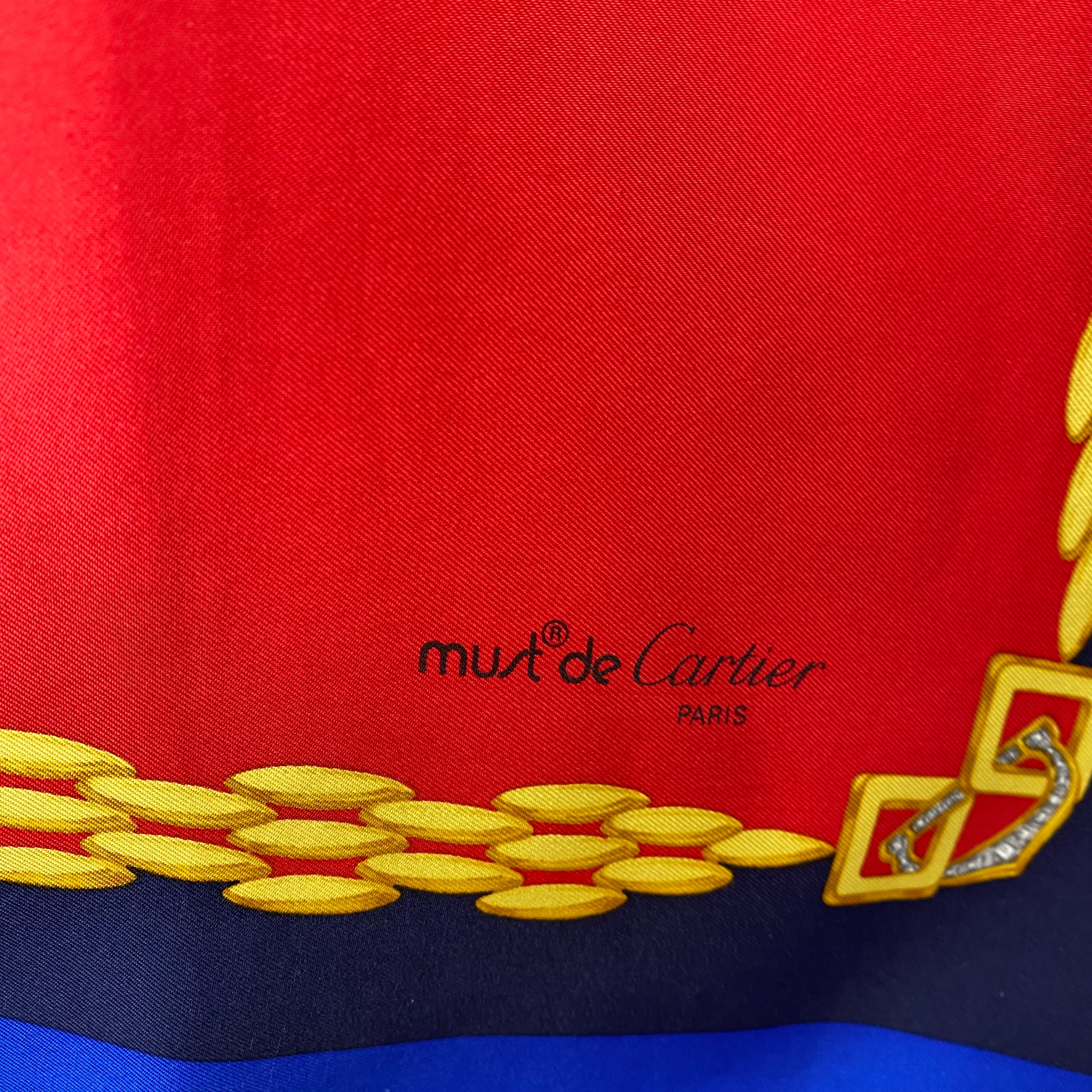 Brand New Boxed Cartier Designer Silk Scarf