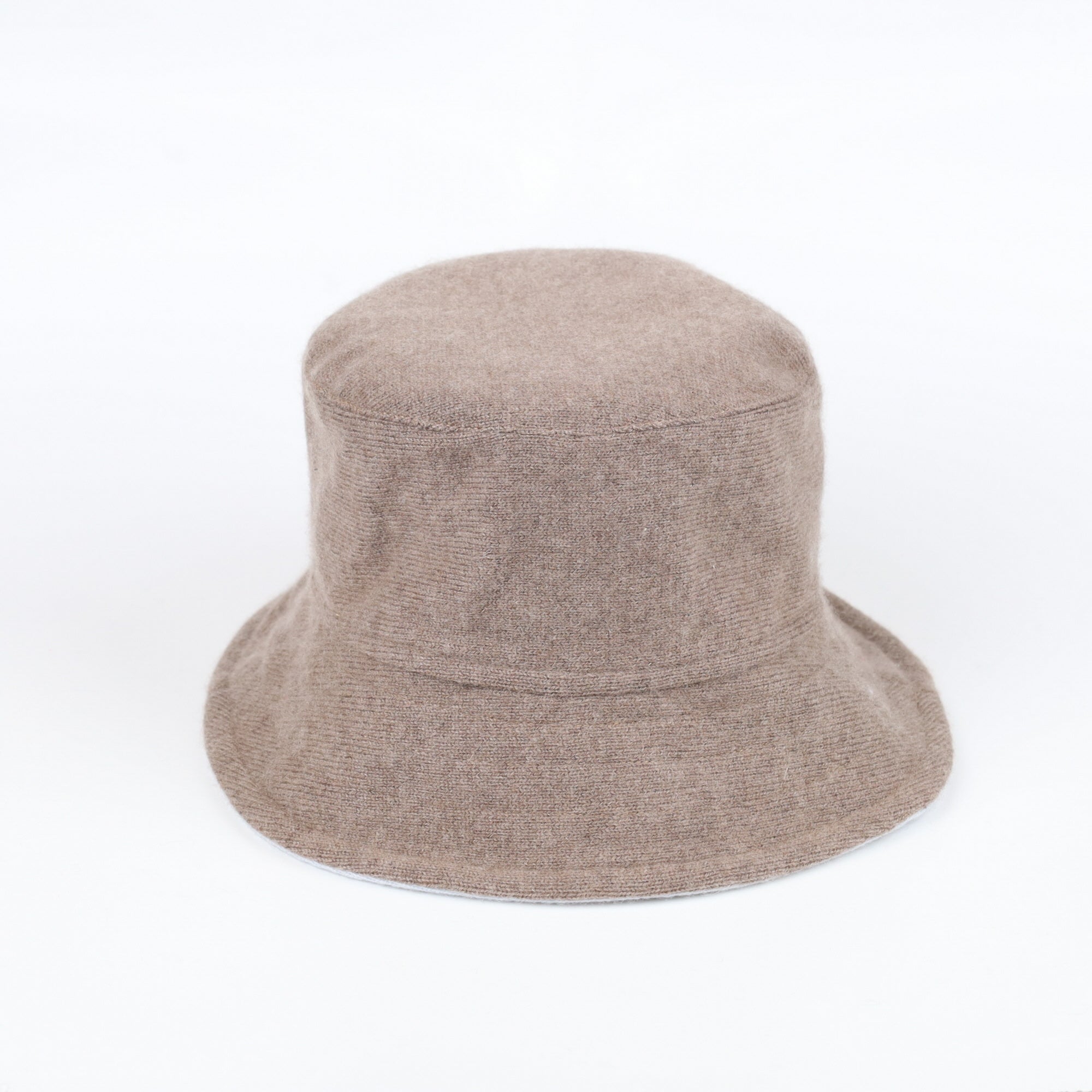 Ice Blue Reversible Cashmere Bucket Hat Small