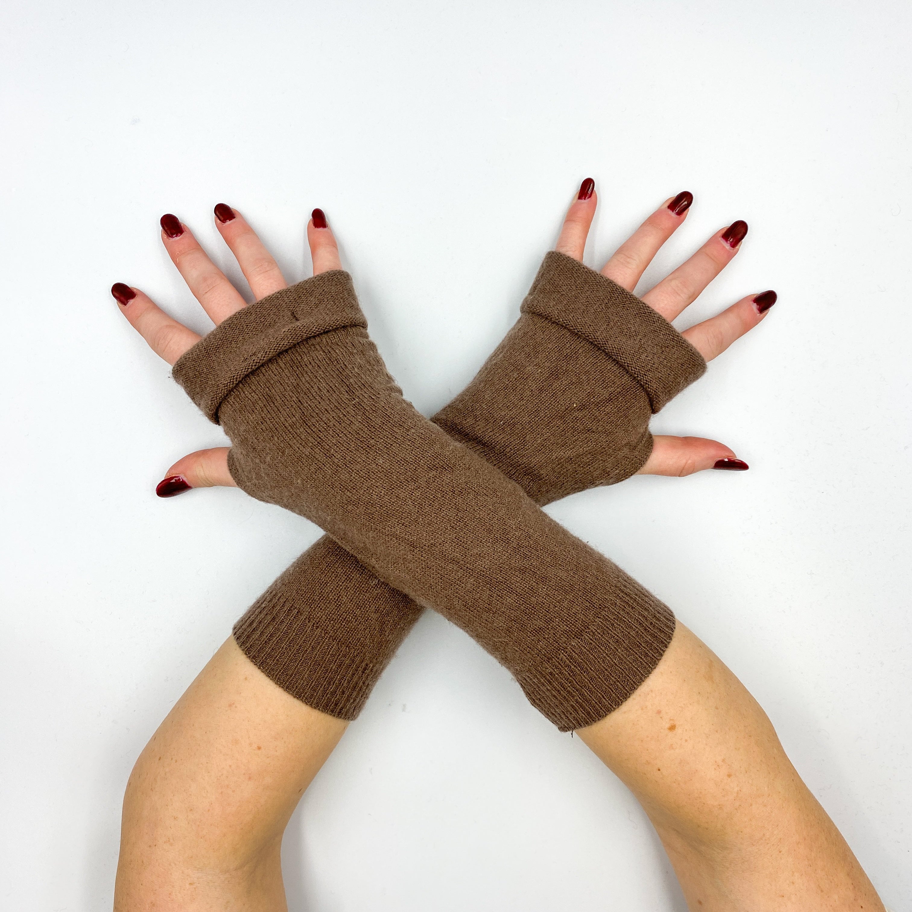 Donkey Brown Fingerless Gloves