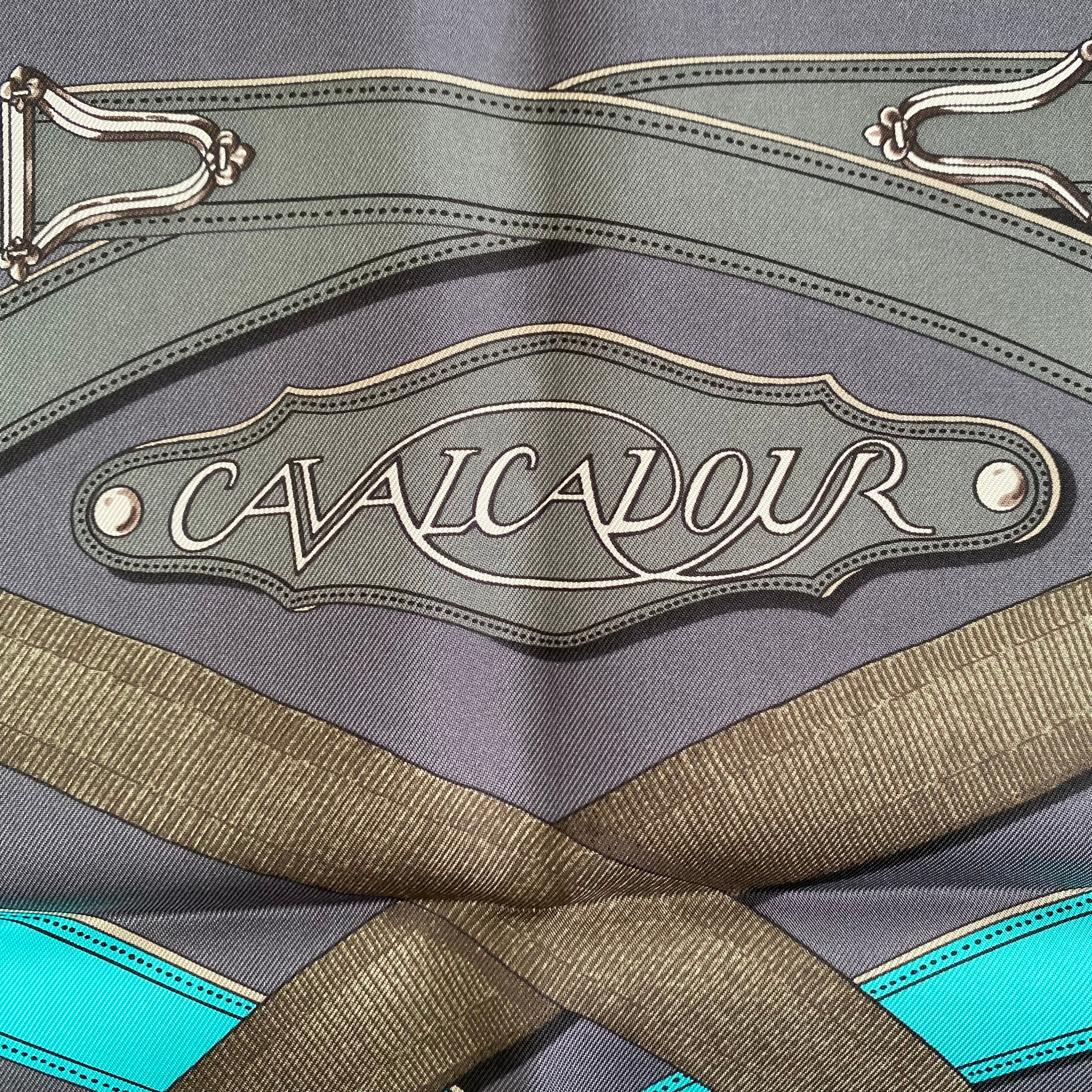 Unworn Boxed Hermès Cavalcadour Silk Scarf