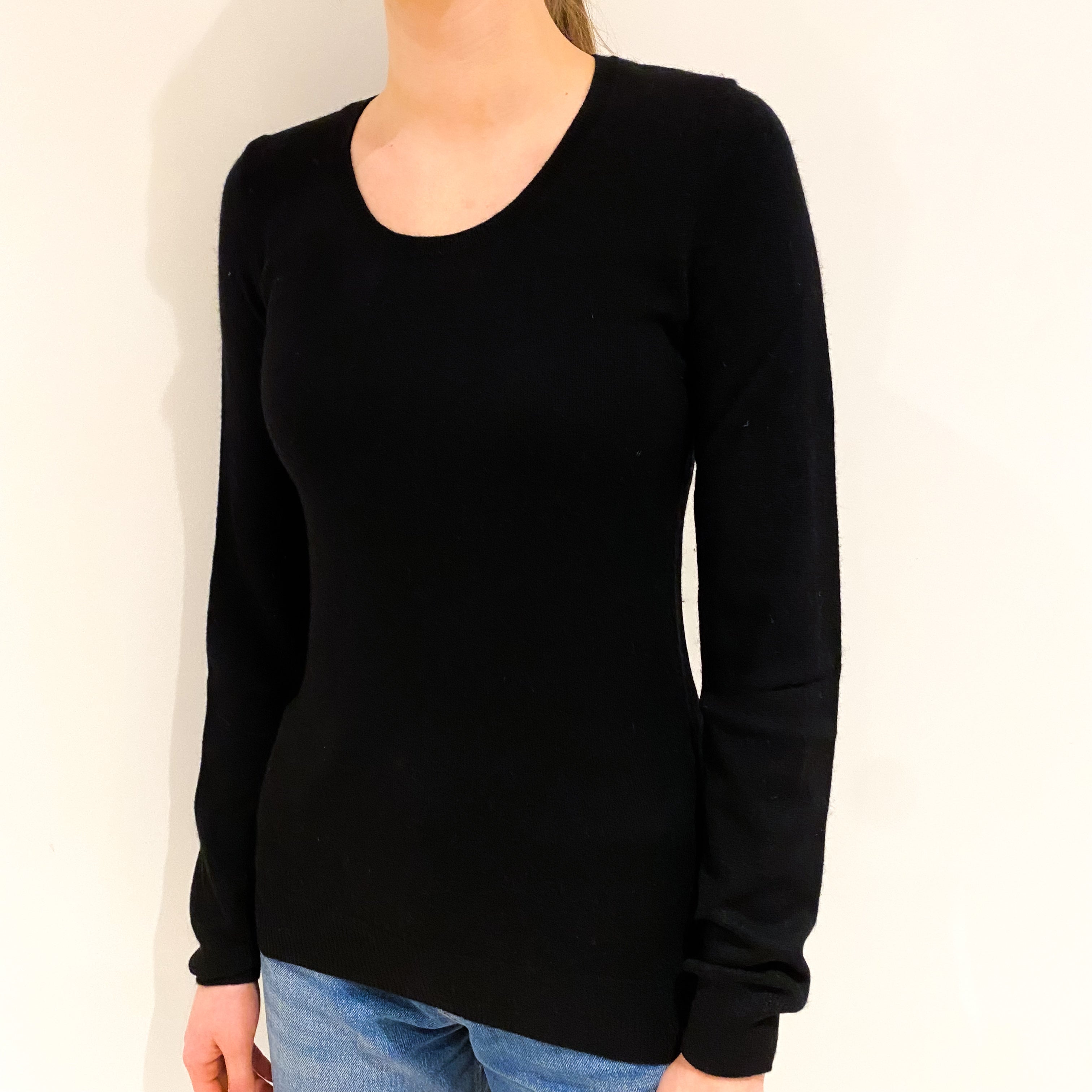 Classic Black Crew Neck Jumper Extra Small