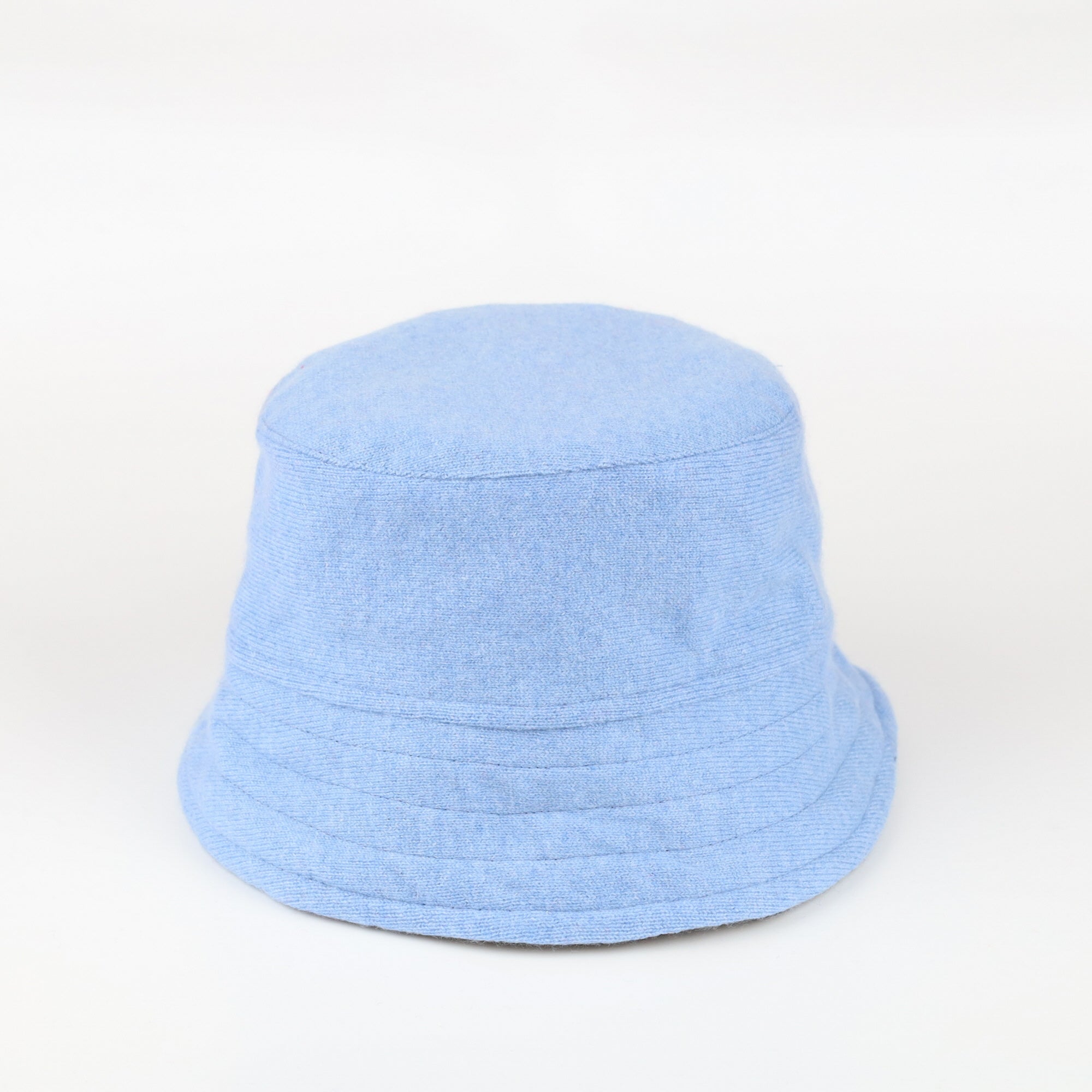 Opal Blue Cashmere Reversible Bucket Hat Small