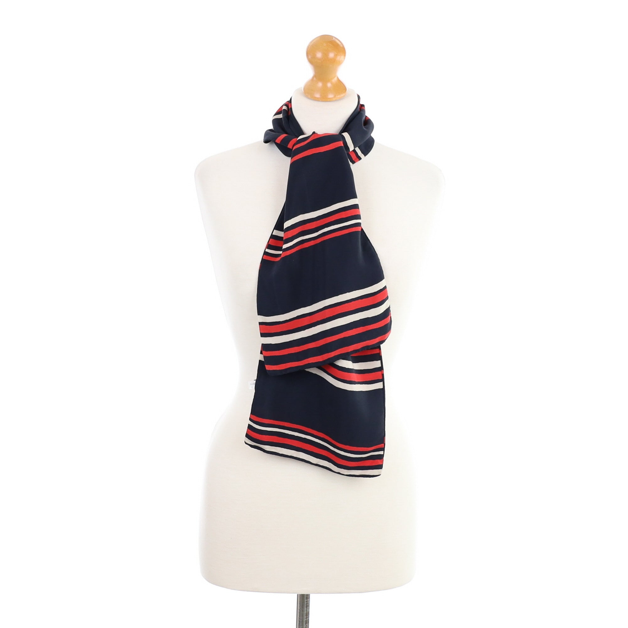 Country Casuals Navy Silk Scarf