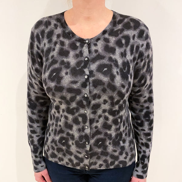 Leopard print cheap cashmere cardigan