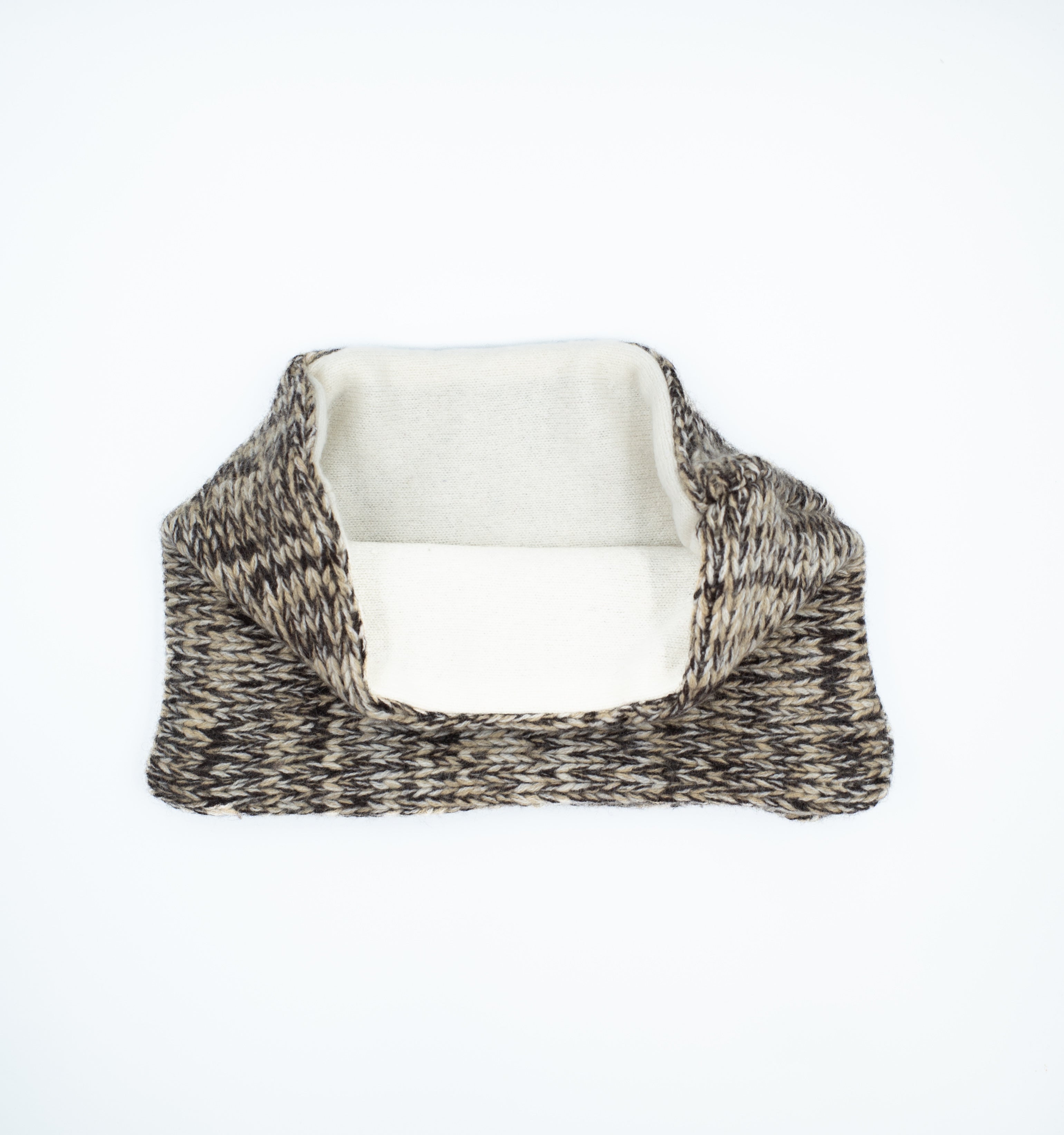 Brown Toned Speckled and Cream Chunky Neck Warmer