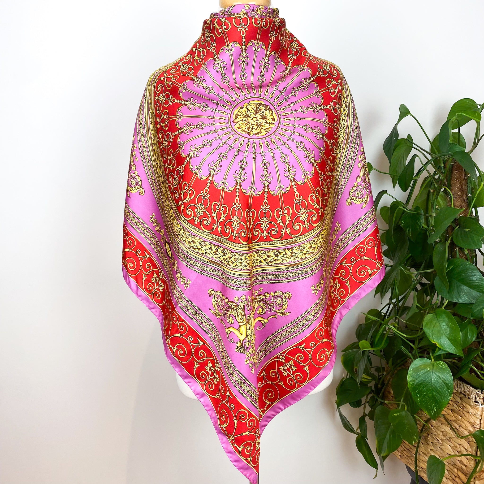 Versace Bright Designer Silk Scarf