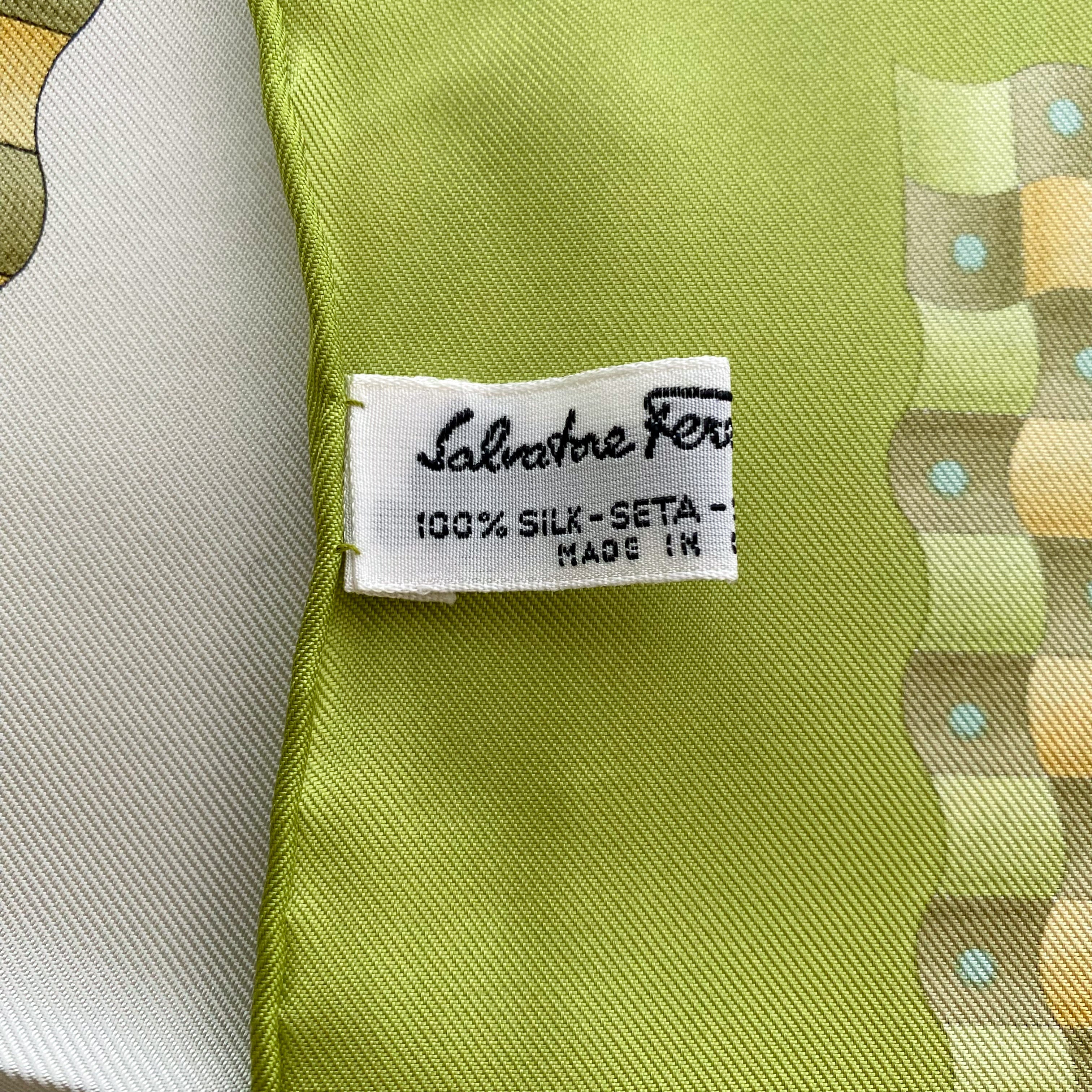 Brand New Boxed Salvatore Ferragamo Silk Scarf