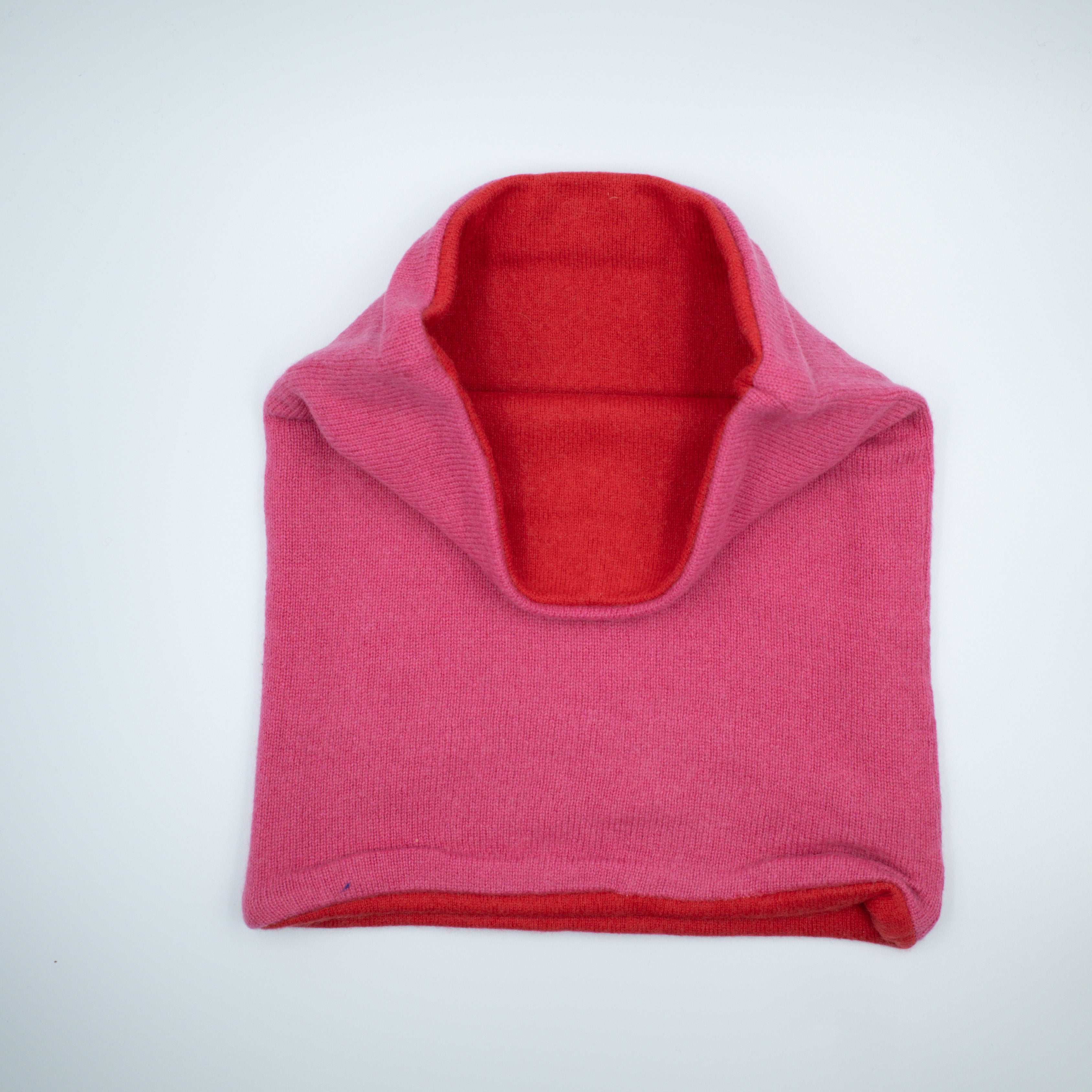 Lupin Pink and Scarlet Red Luxury Double Layered Snood
