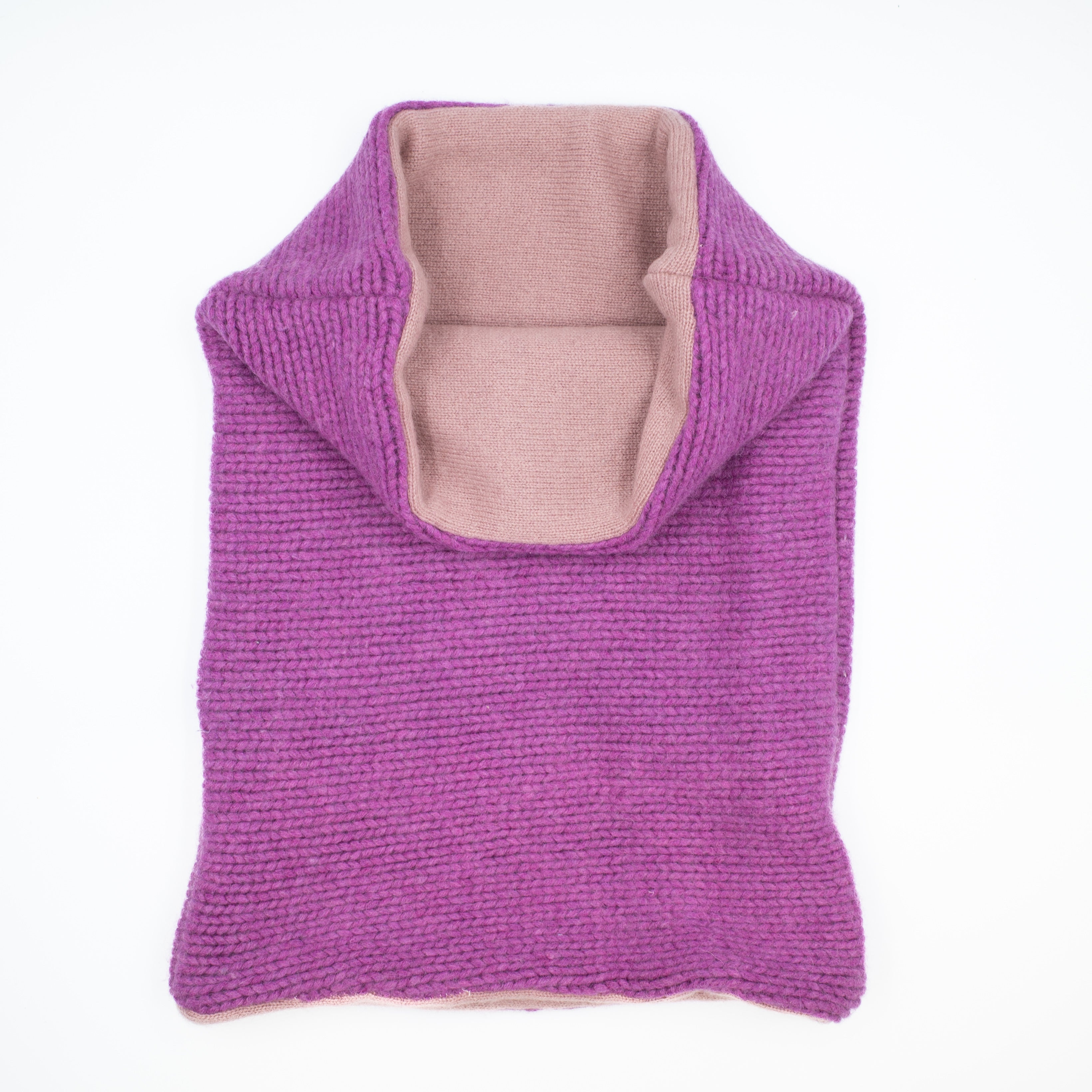 Magenta and Mauve Pink Chunky Luxury Double Layered Snood