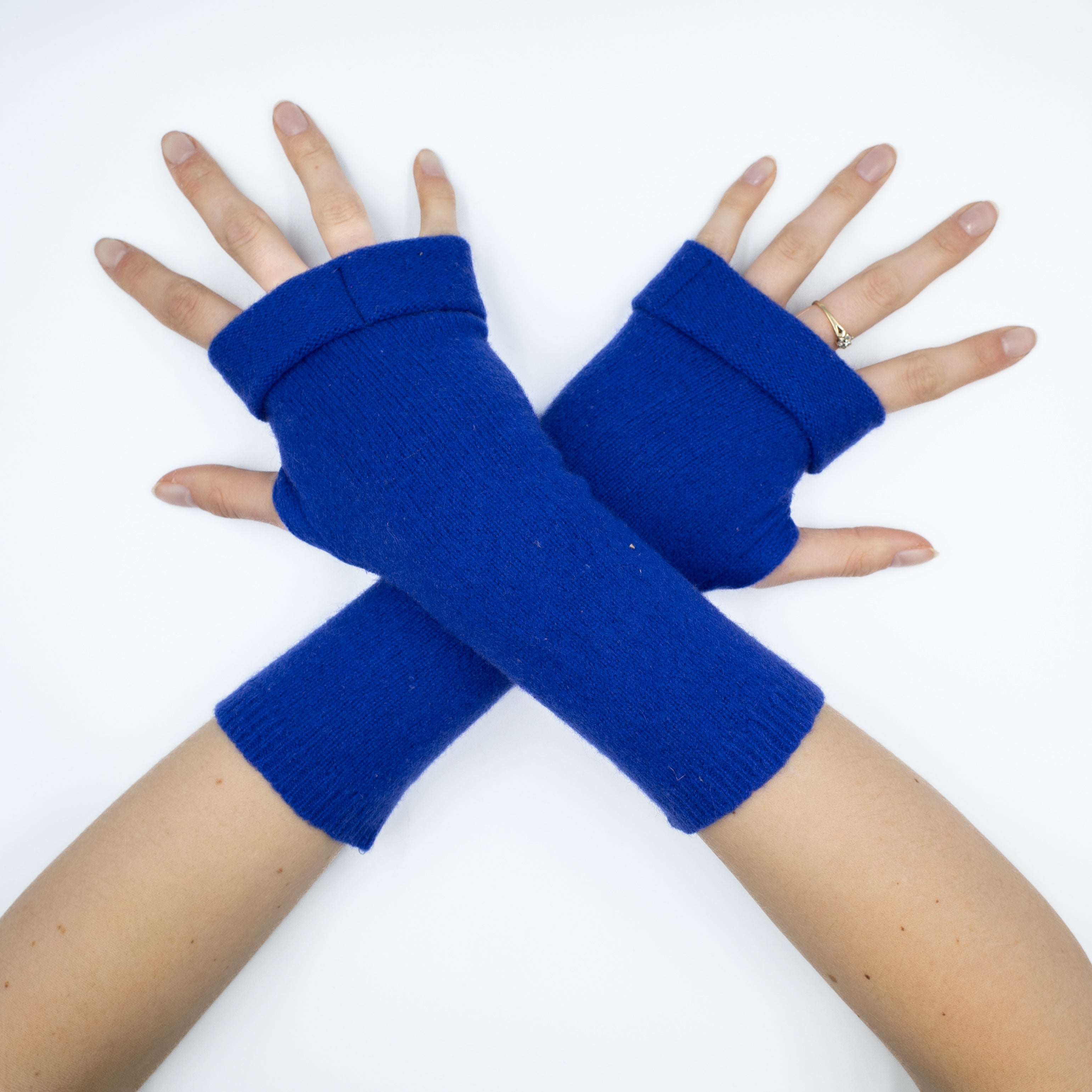 Indigo Purple Fingerless Gloves