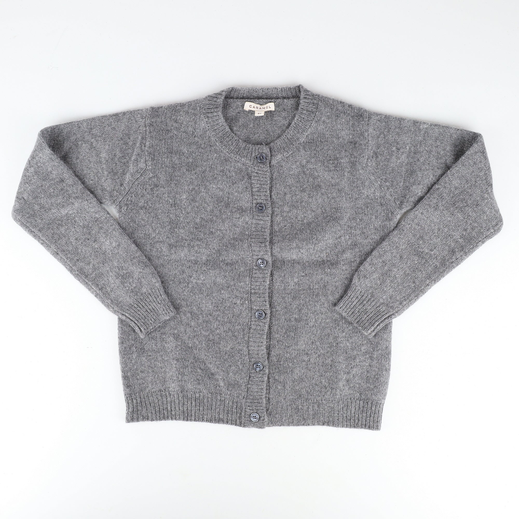 Children’s Slate Grey Crew Neck Cardigan Age 8