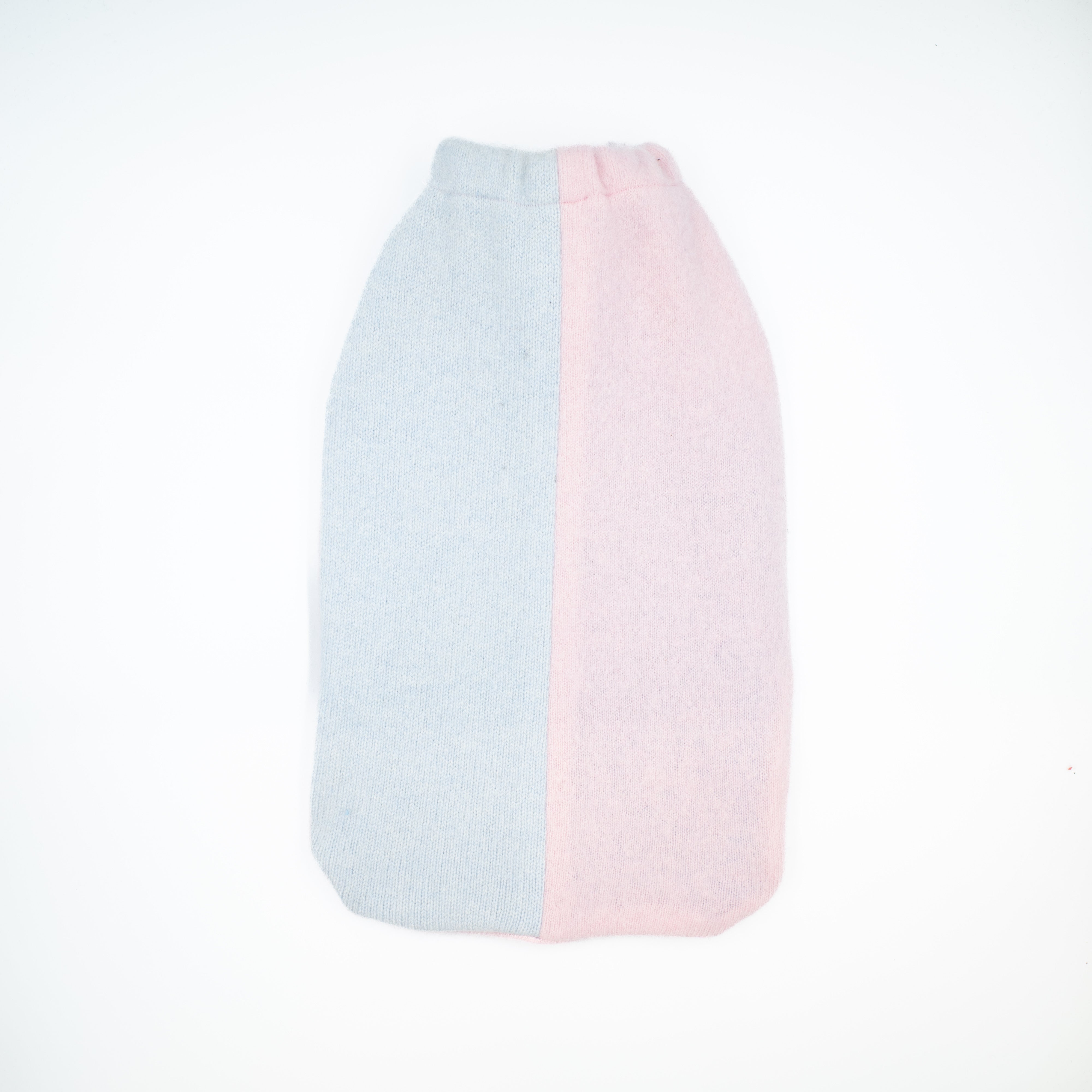 Baby Blue and Pink Cashmere Large Hot Water Bottle