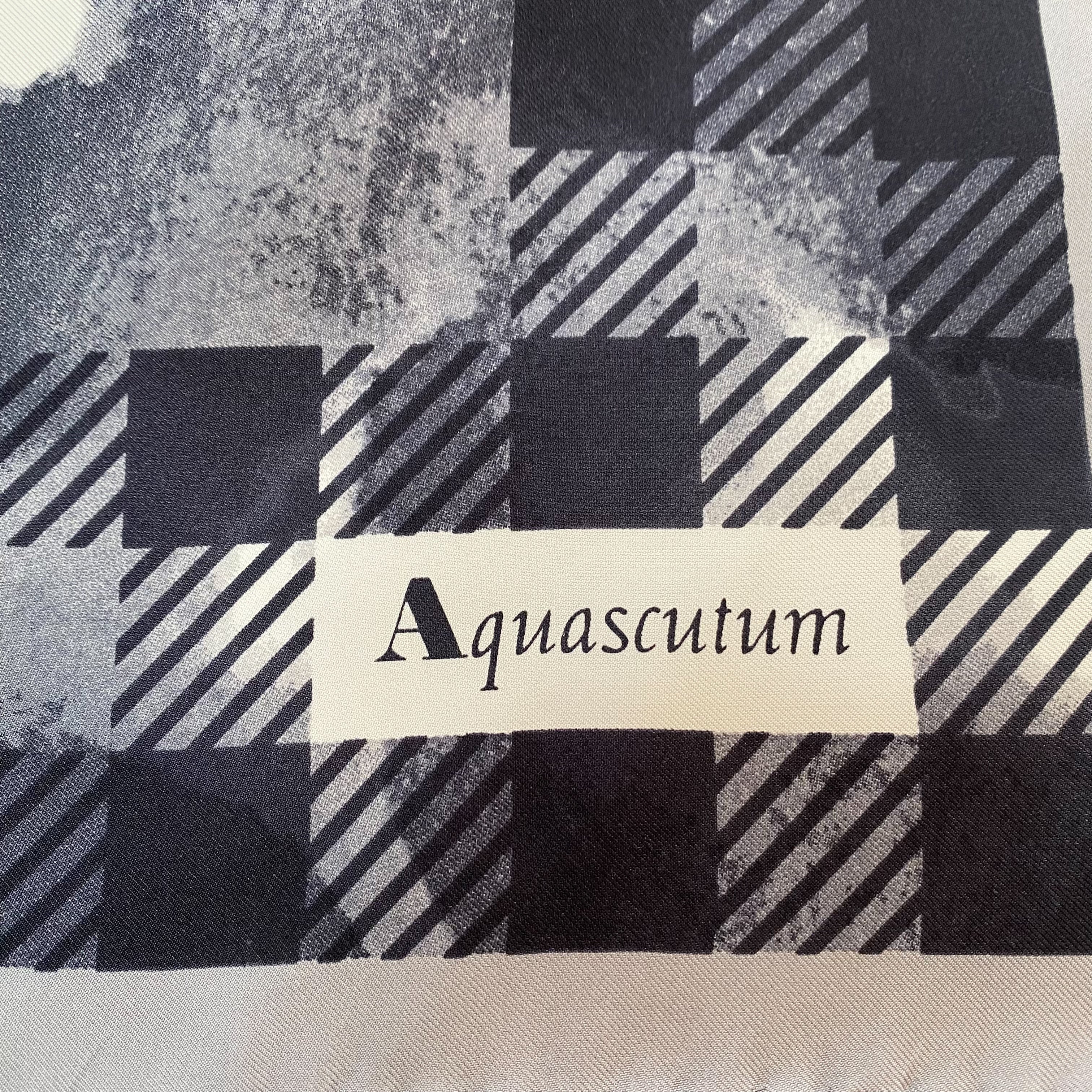 Vintage Aquascutum Monotone Silk Scarf