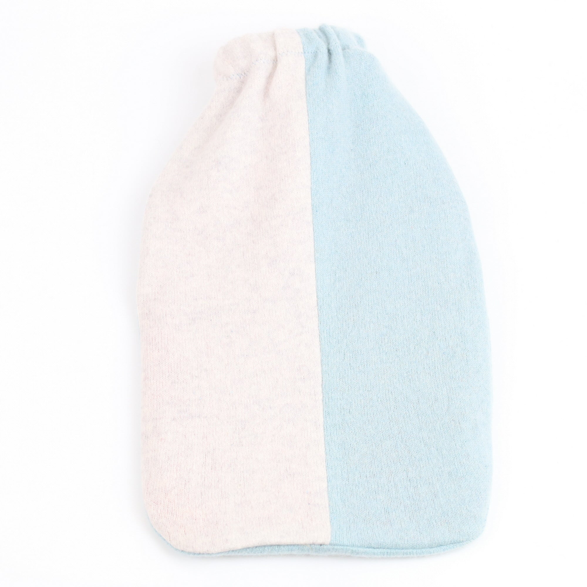 Duck Egg and Frost Grey Large Cashmere Hot Water Bottle