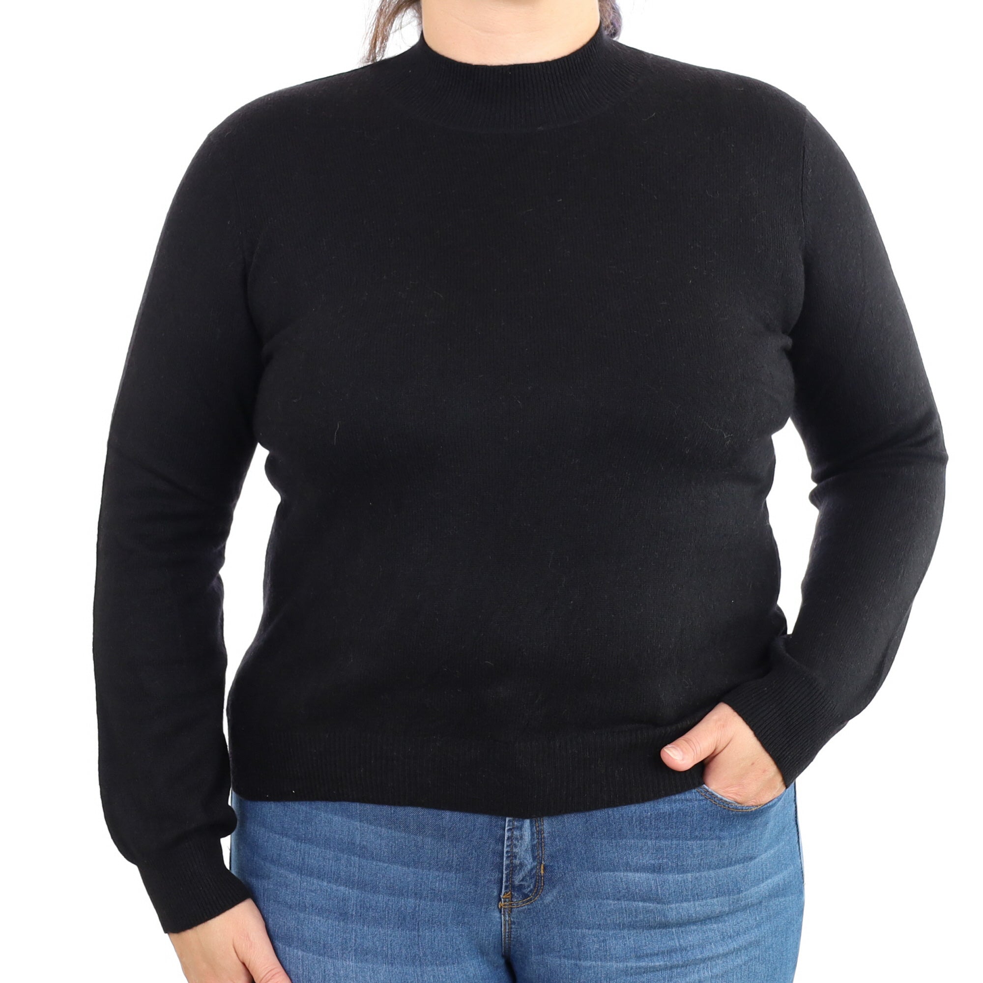 Black Cashmere Turtle Neck Jumper Large