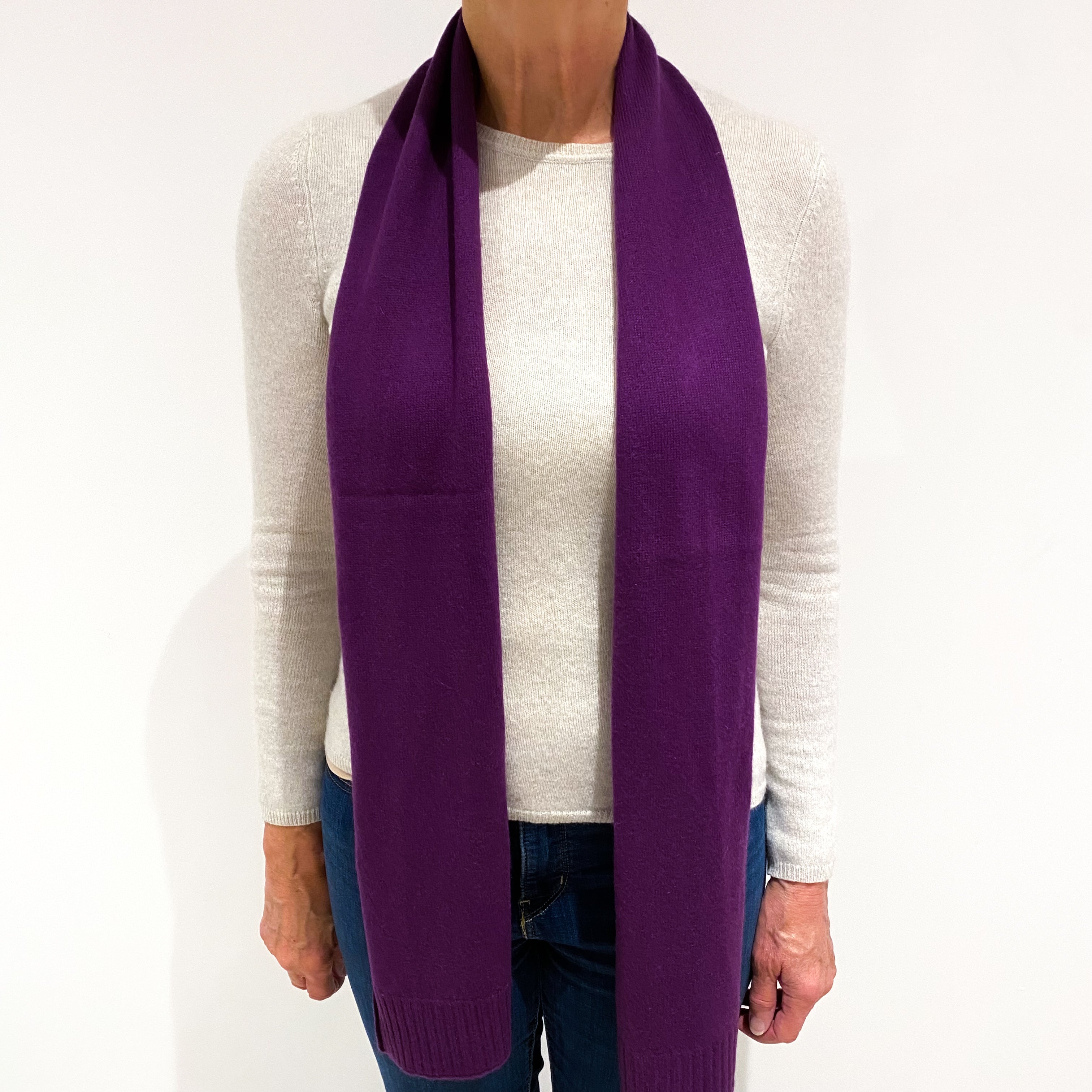 Viola Purple Cashmere Scarf