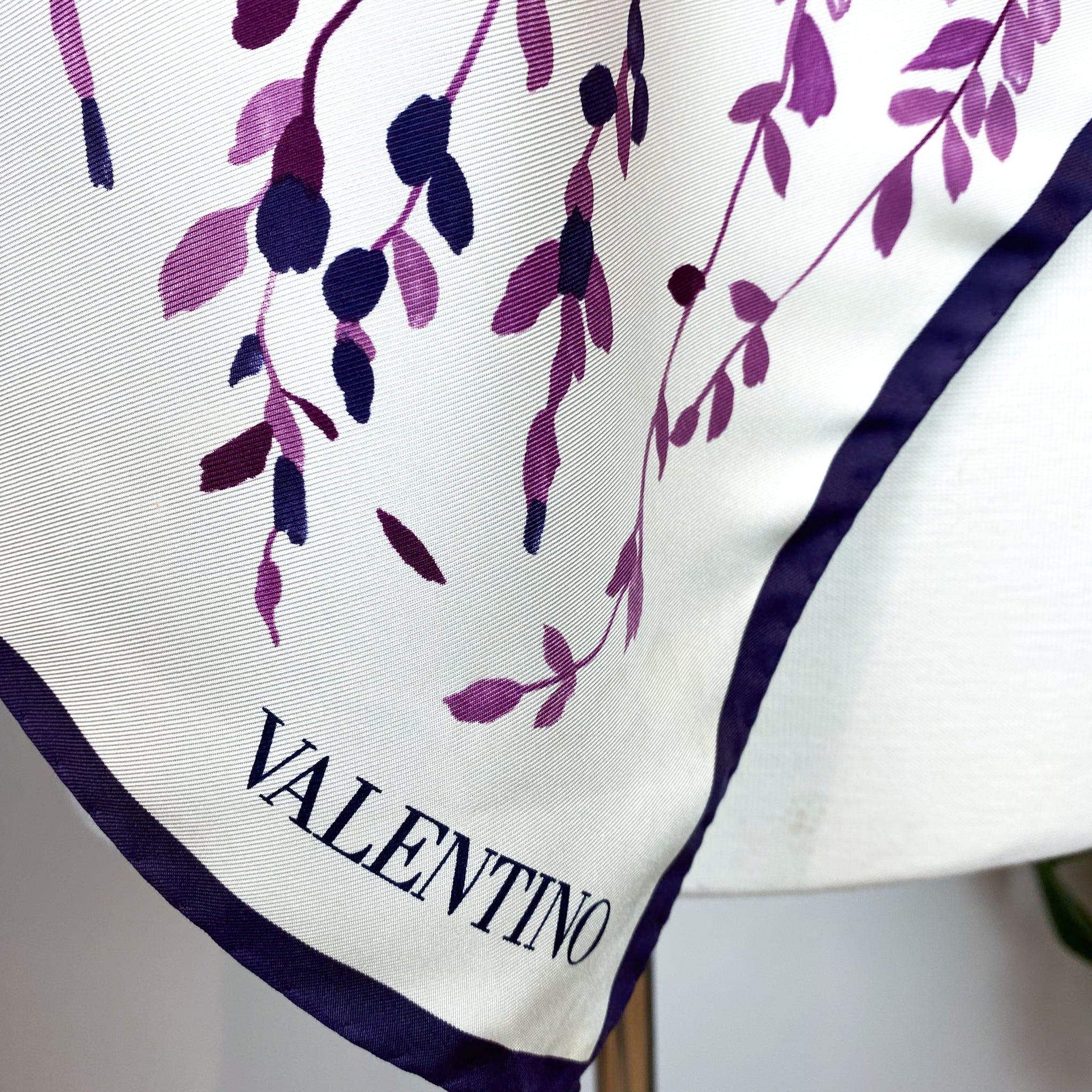 Valentino Floral Designer Silk Scarf