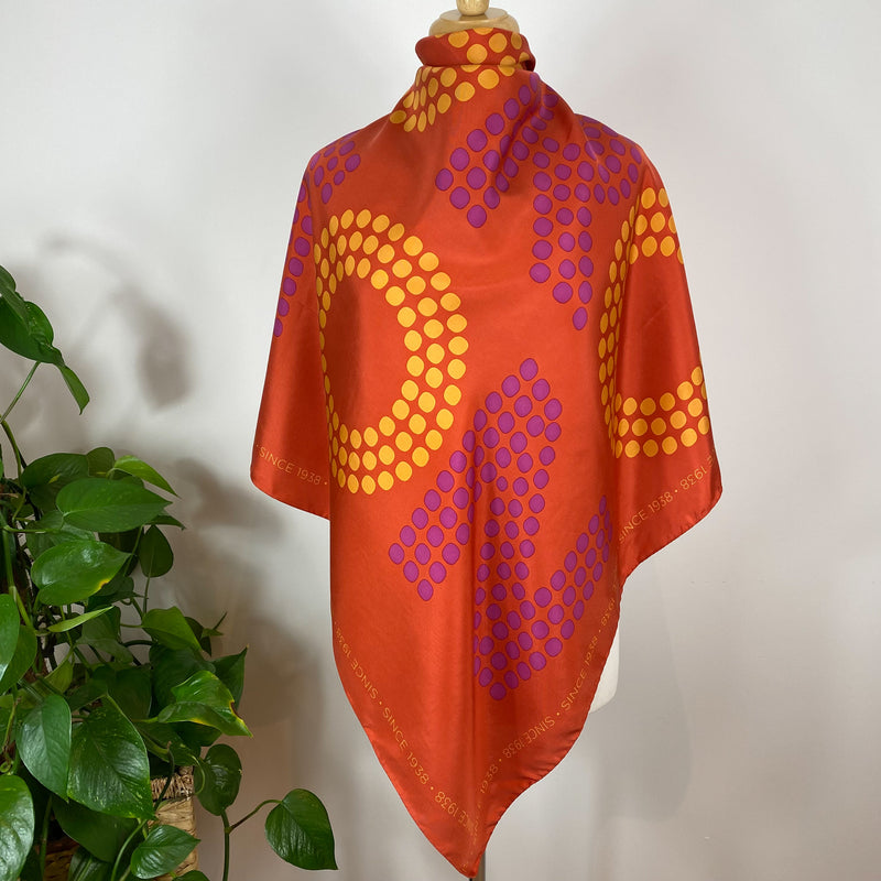 Oroton Orange Designer Silk Scarf – NEARLY NEW CASHMERE CO.