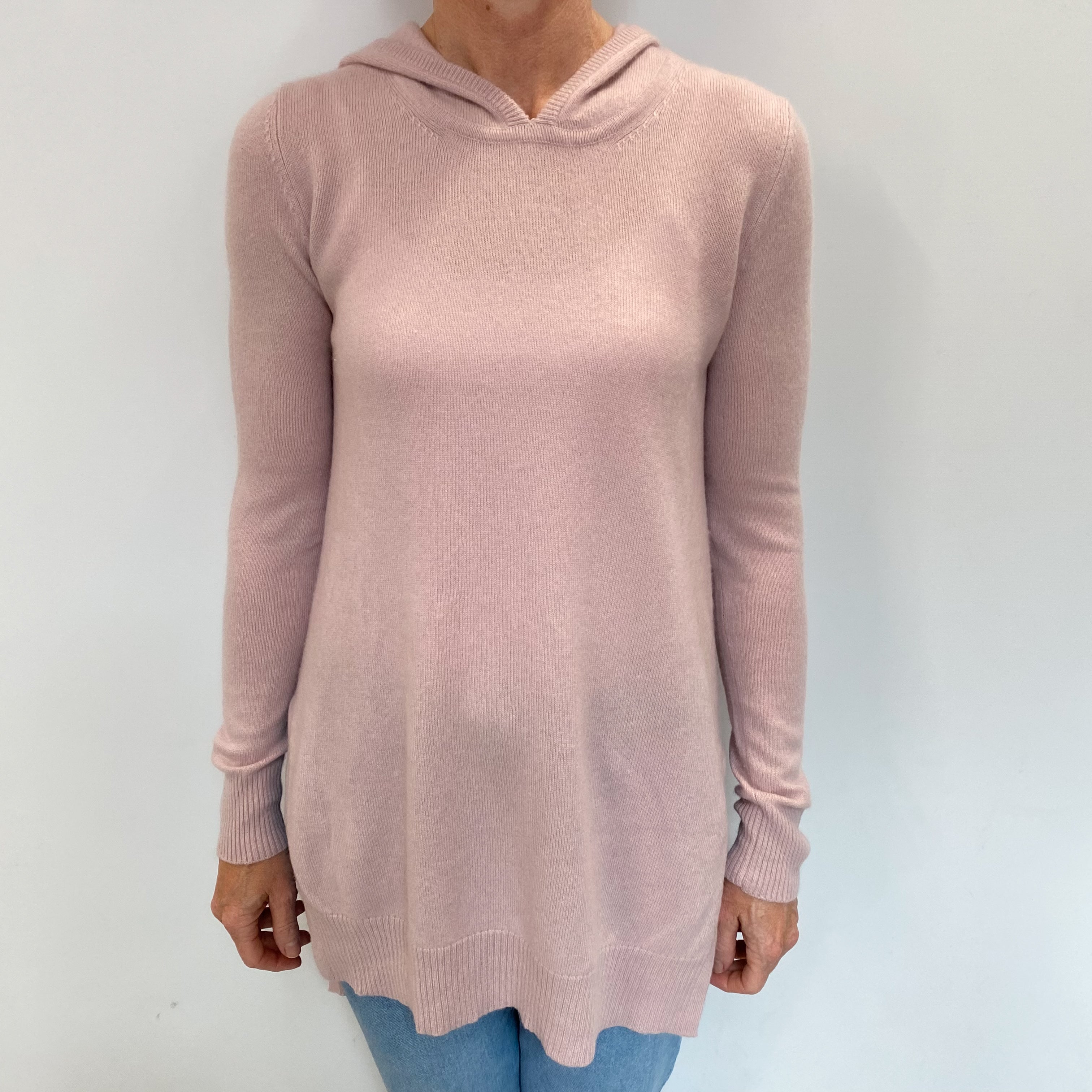 Neiman Marcus Ballet Pink Cashmere Hoodie Small