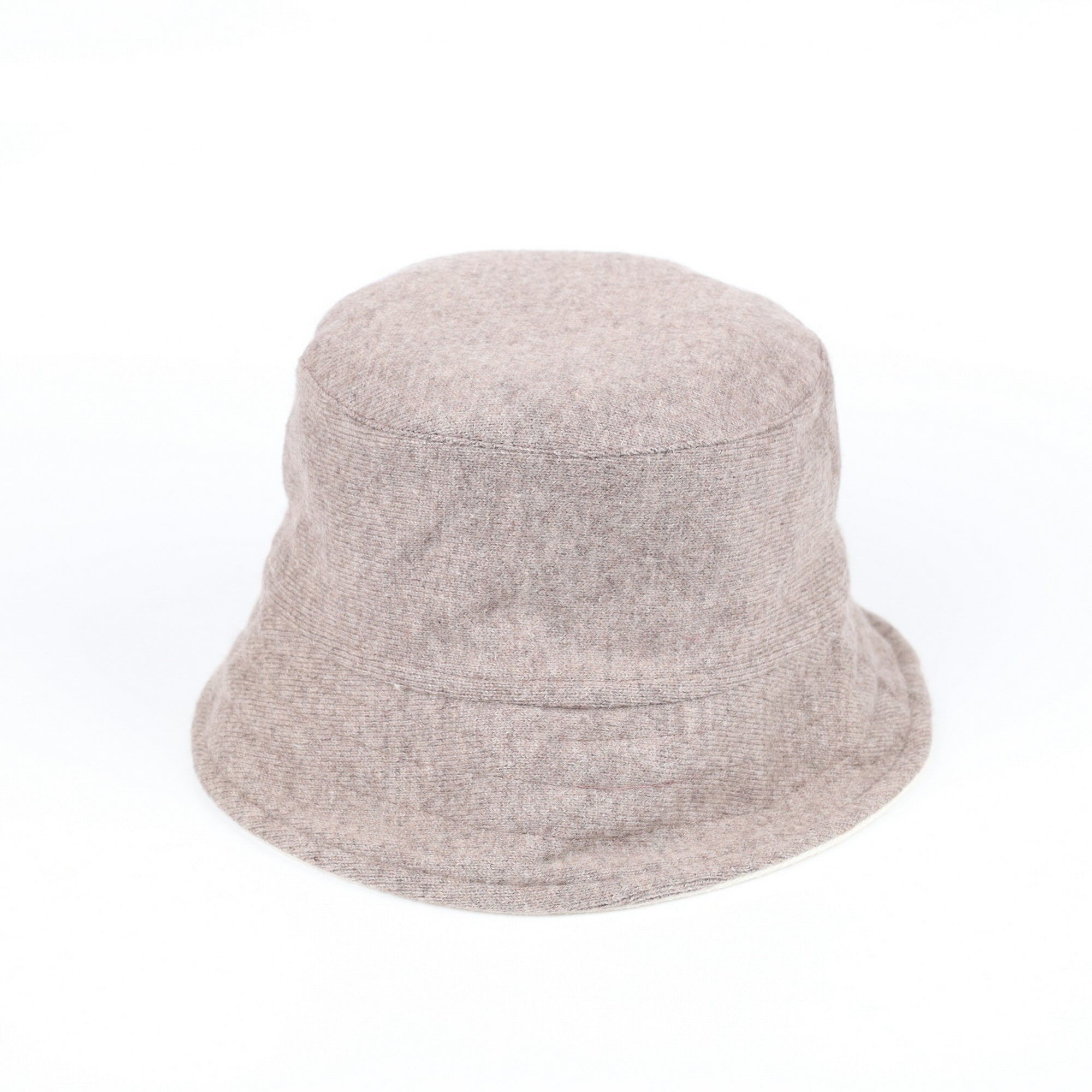 Mink Brown Reversible Cashmere Bucket Hat Medium