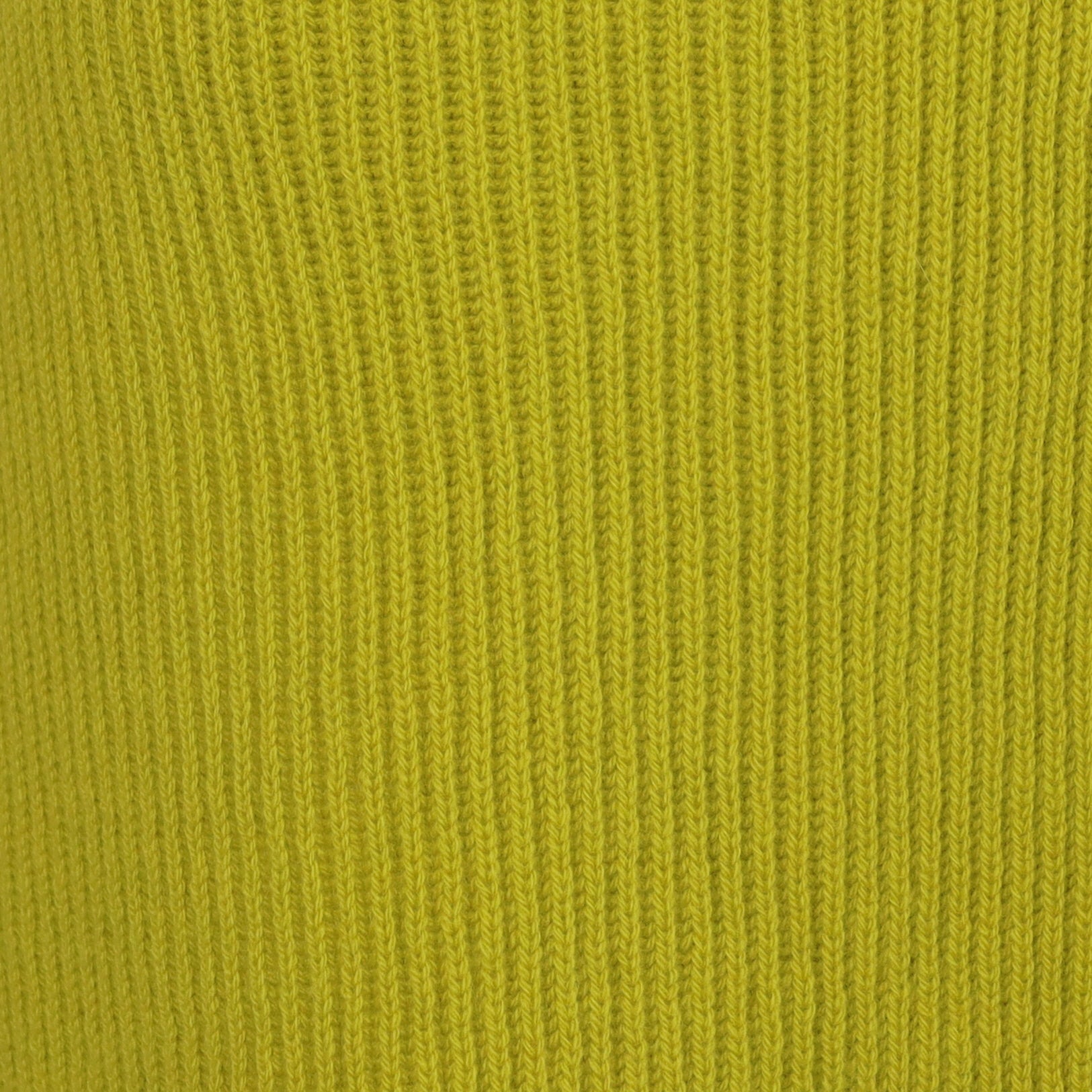 Brand New Scottish Chartreuse Rib Cashmere Scarf