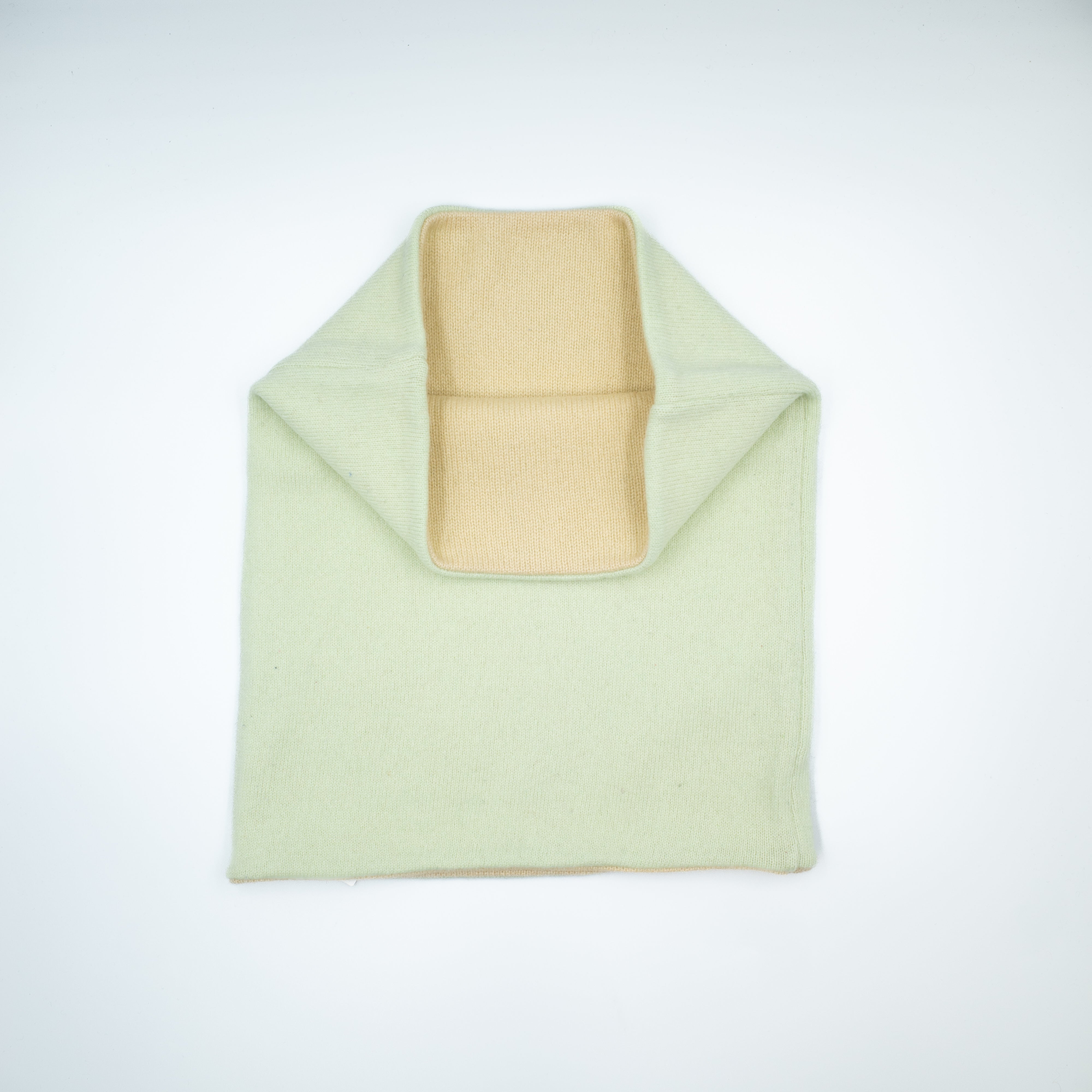 Pale Celery Green and Yellow Luxury Double Layered Snood