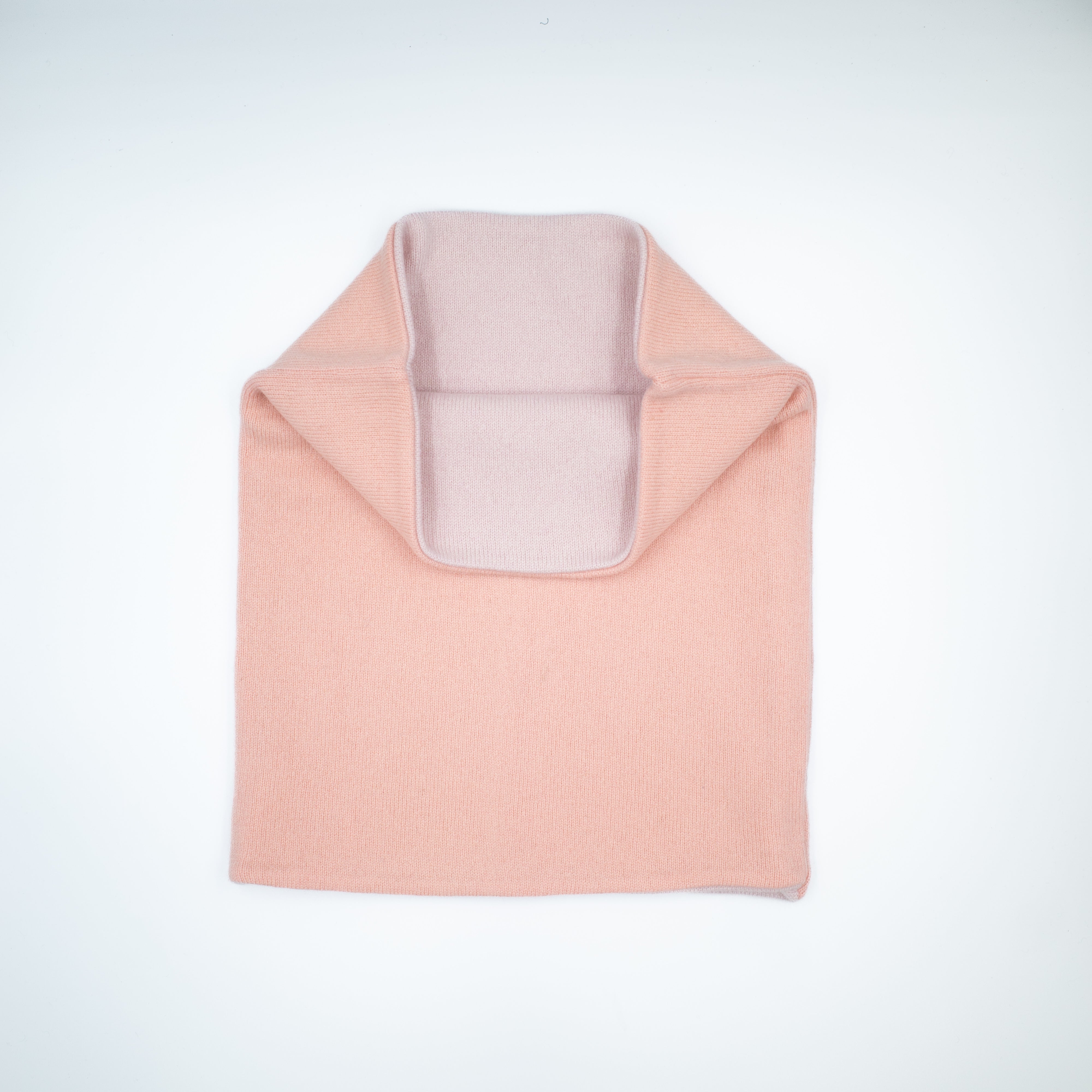 Salmon and Baby Pink Luxury Double Layered Snood