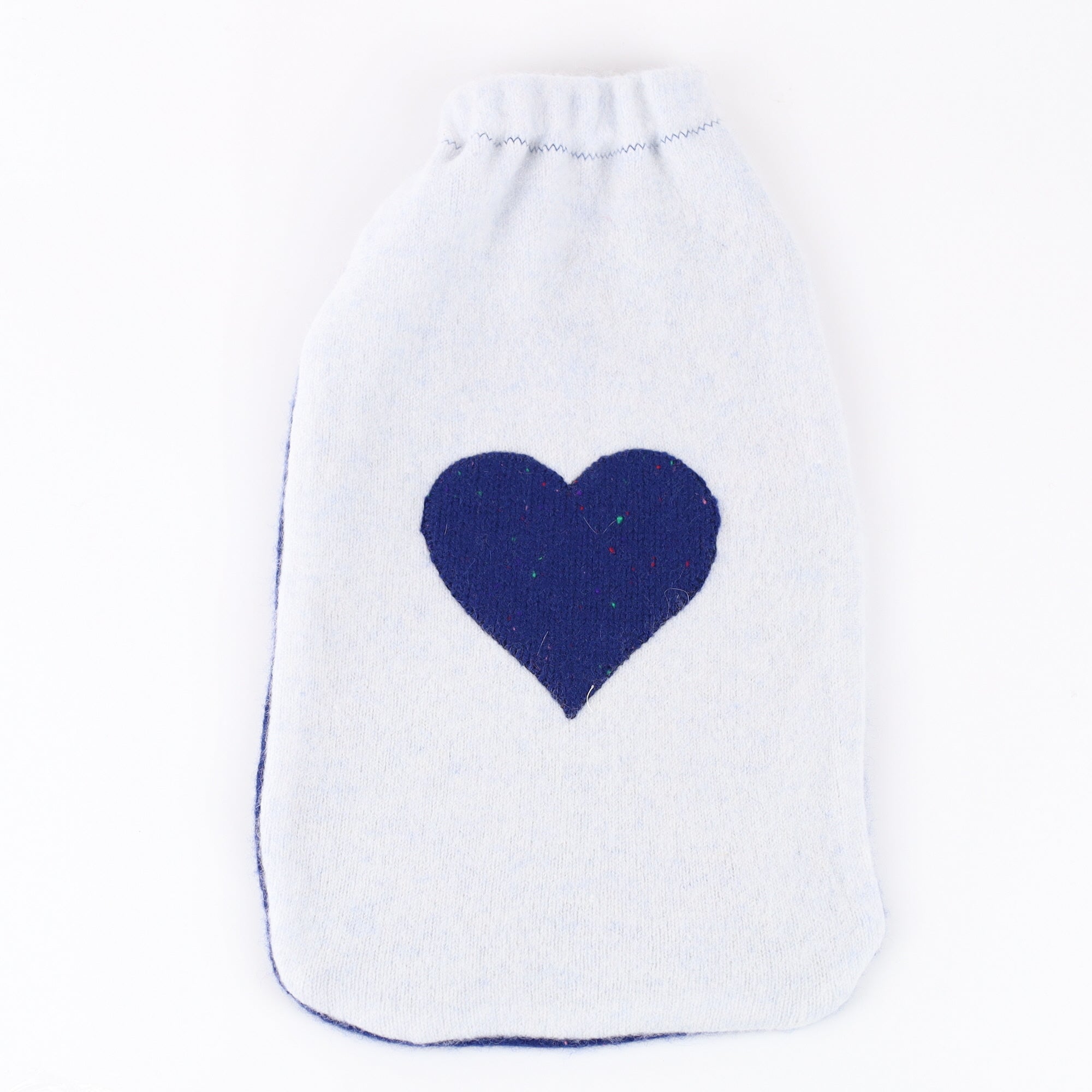 Flecked Blue Cashmere Large Hot Water Bottle