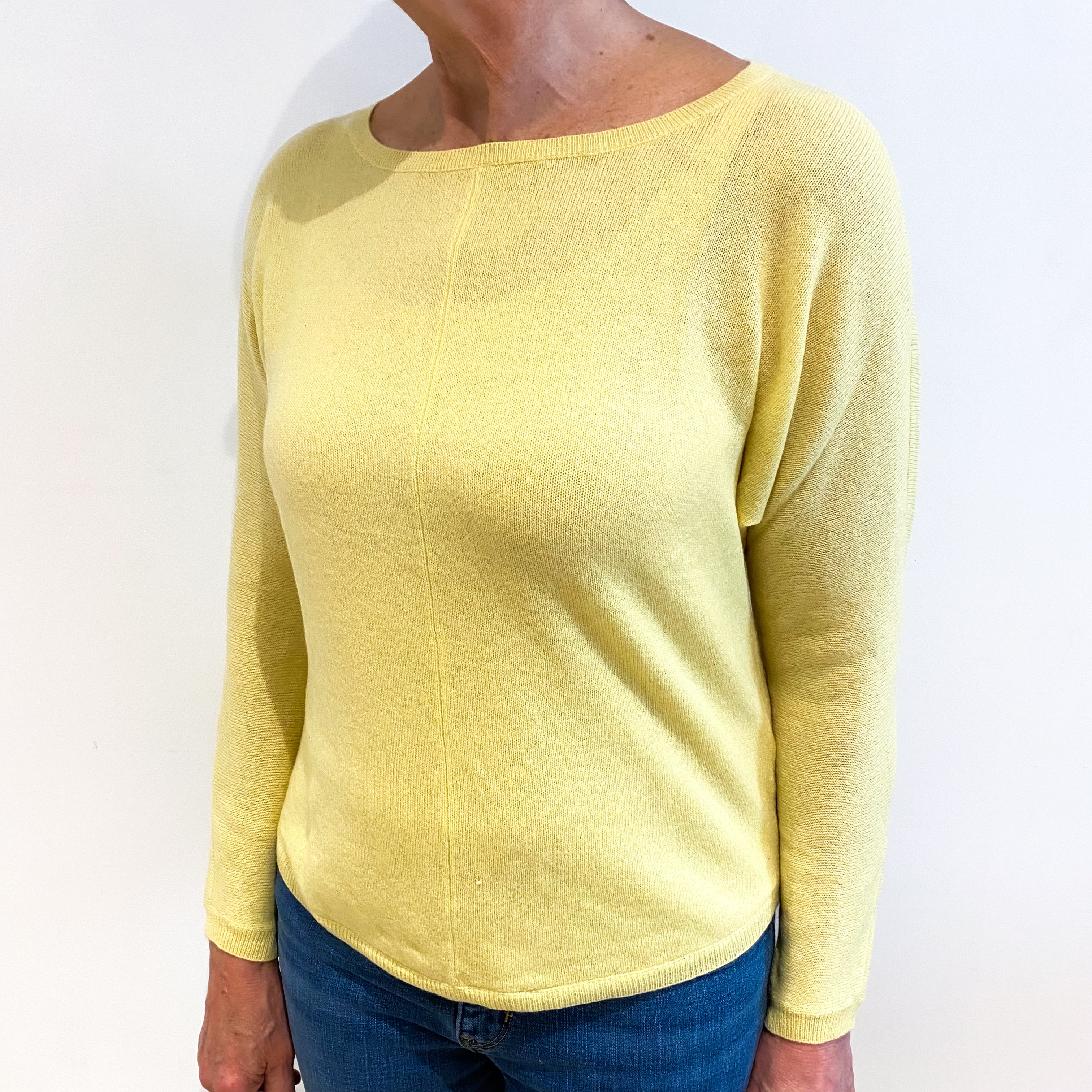 Lemon Batwing Slouchy Crew Neck Jumper Medium