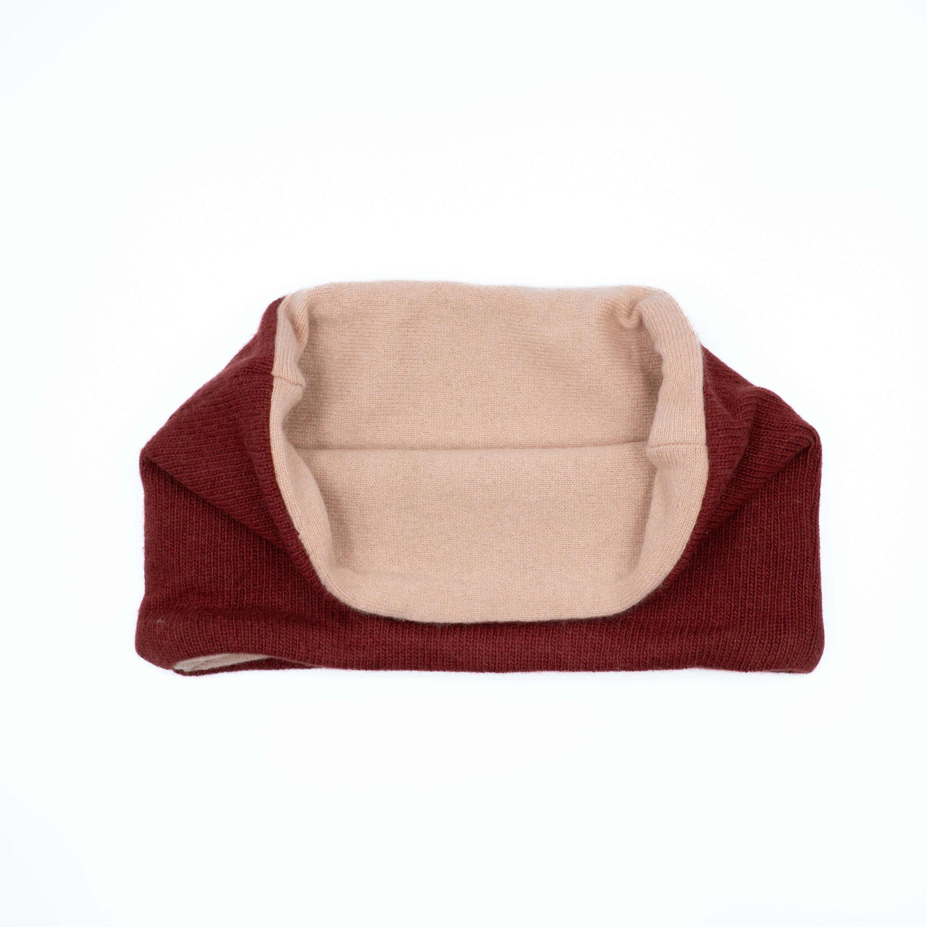 Brick Red and Dusty Pink Neck Warmer