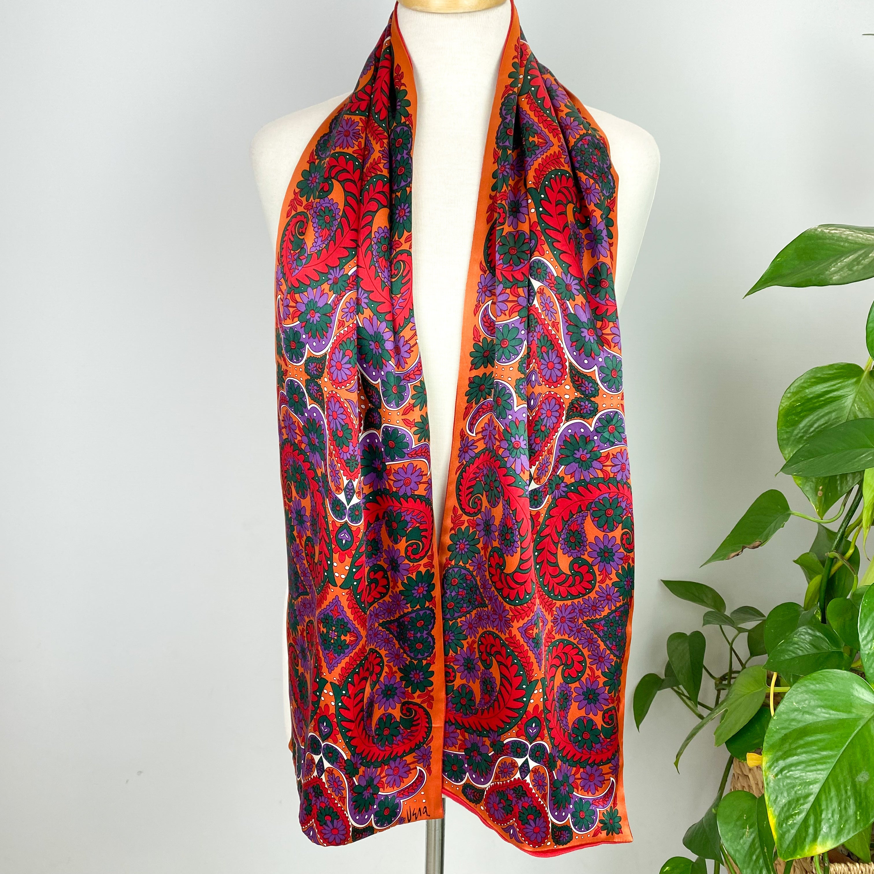 Vera Neumann Long Silk Scarf