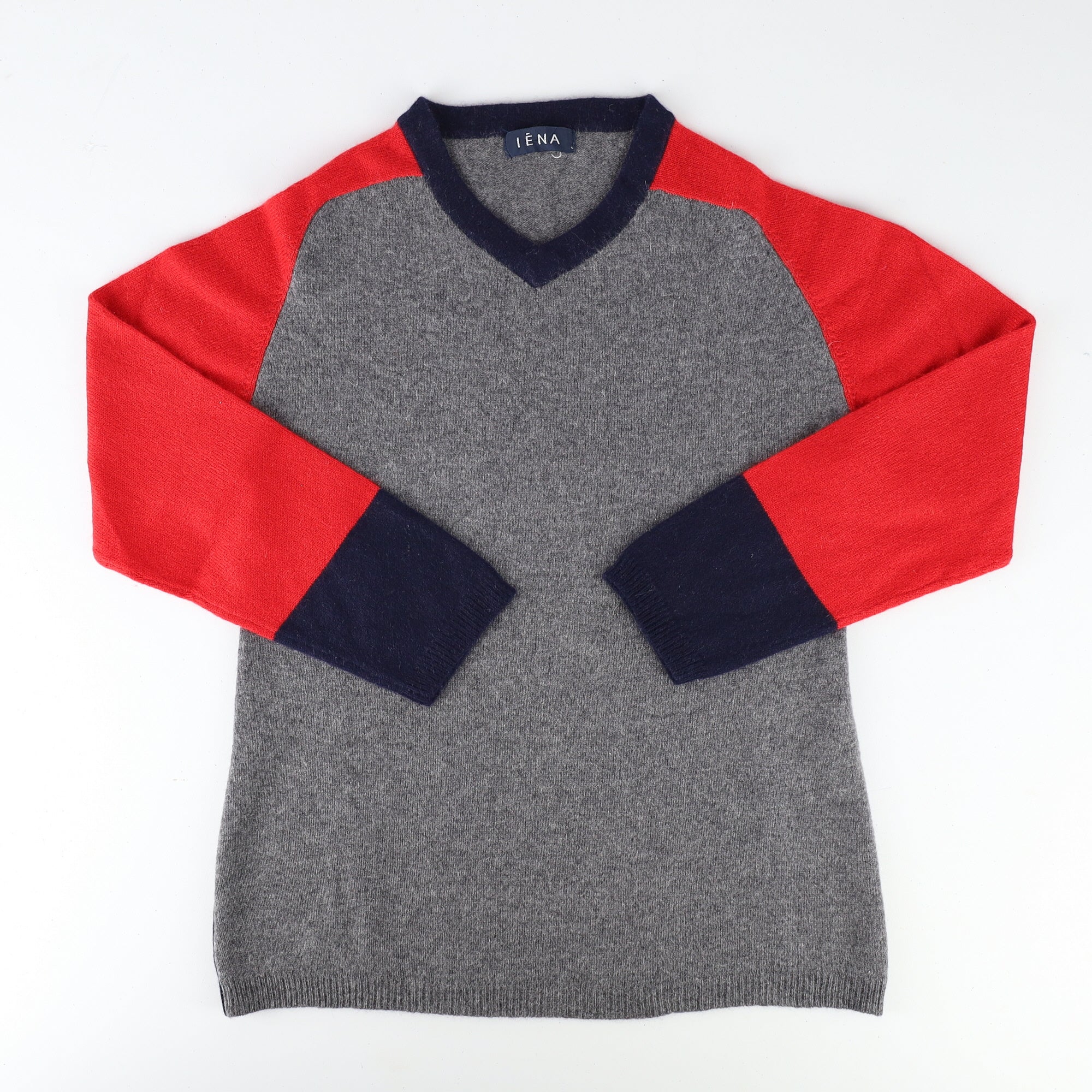 Children’s Slate Grey, Red and Navy Jumper Age 11-12