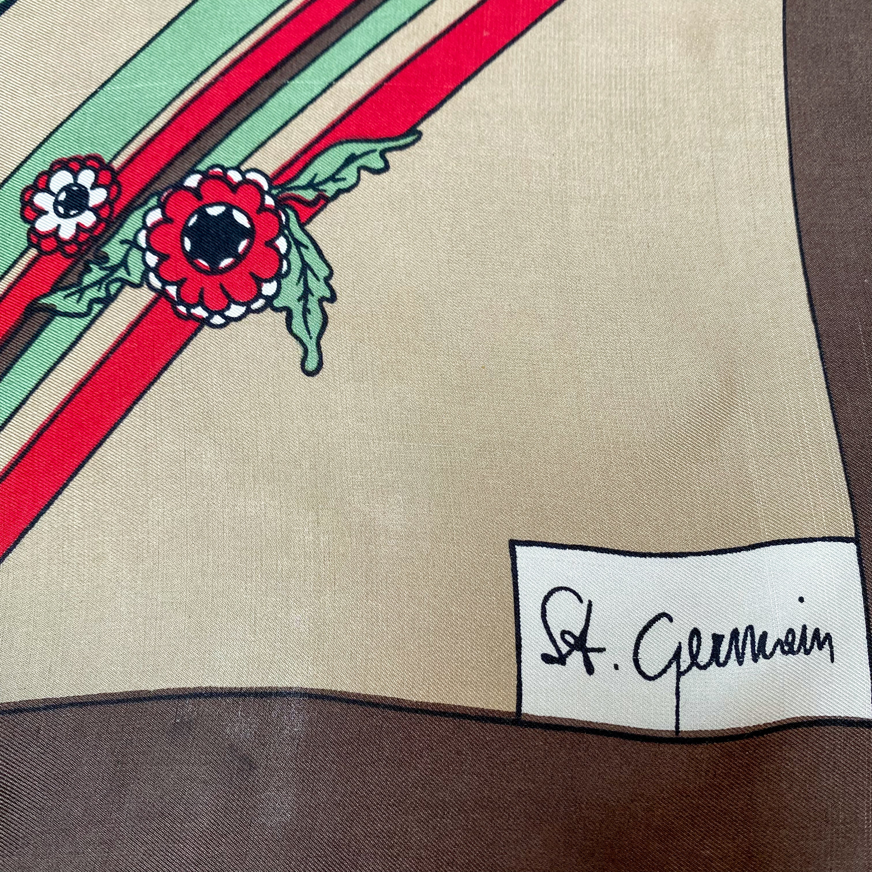 Vintage St Germain Silk Scarf