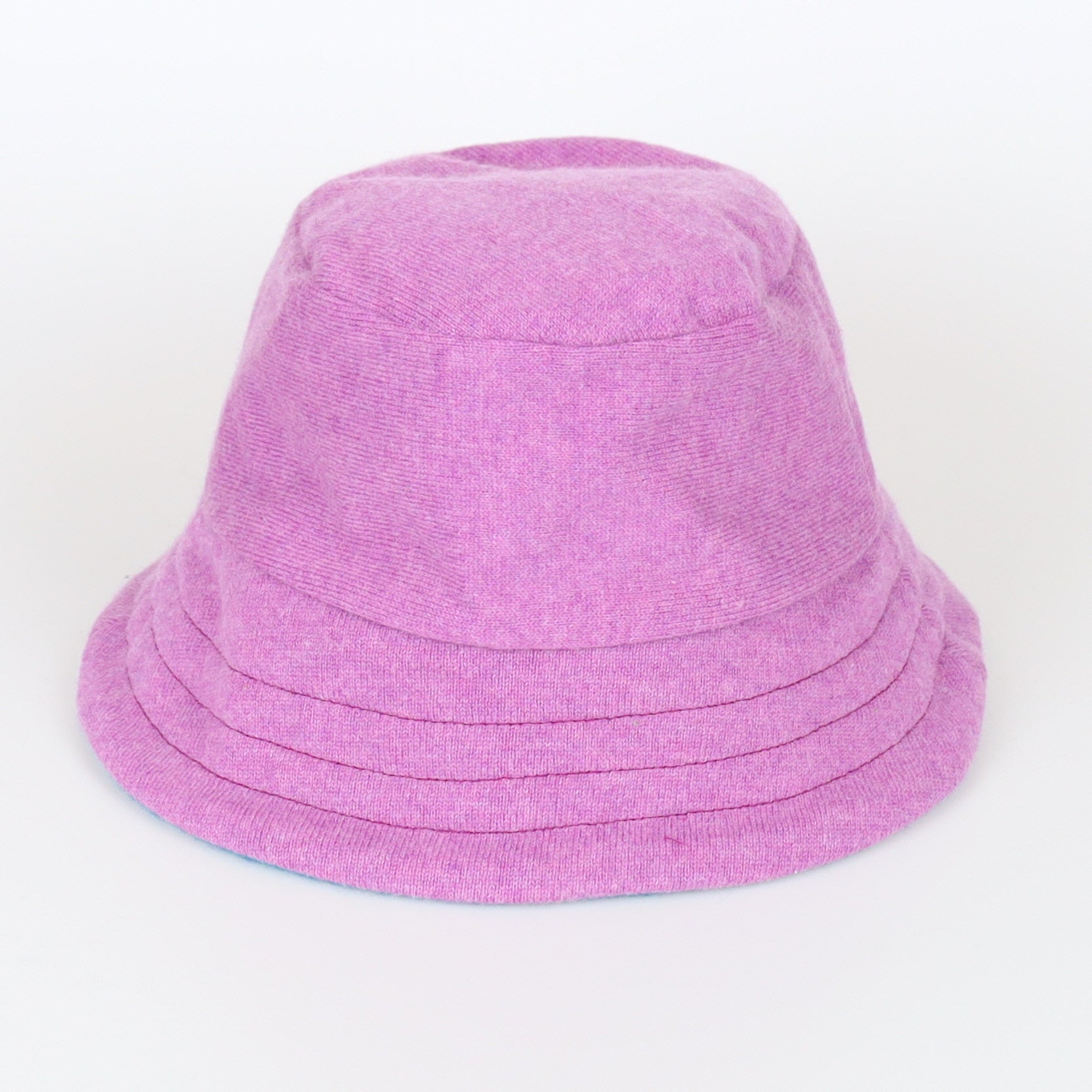 Loganberry Purple Reversible Cashmere Bucket Hat Medium