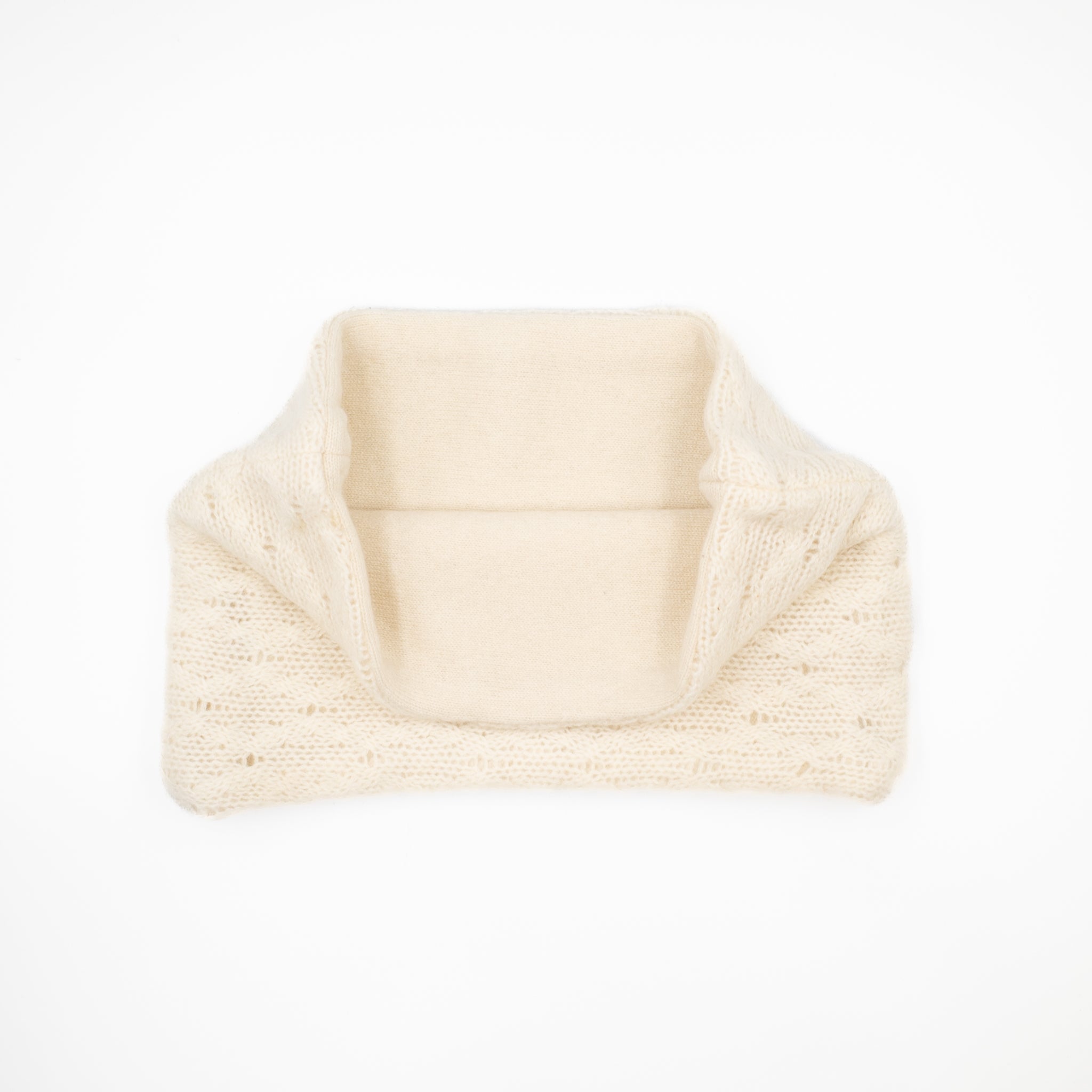 Winter White Lace Knit Neck Warmer