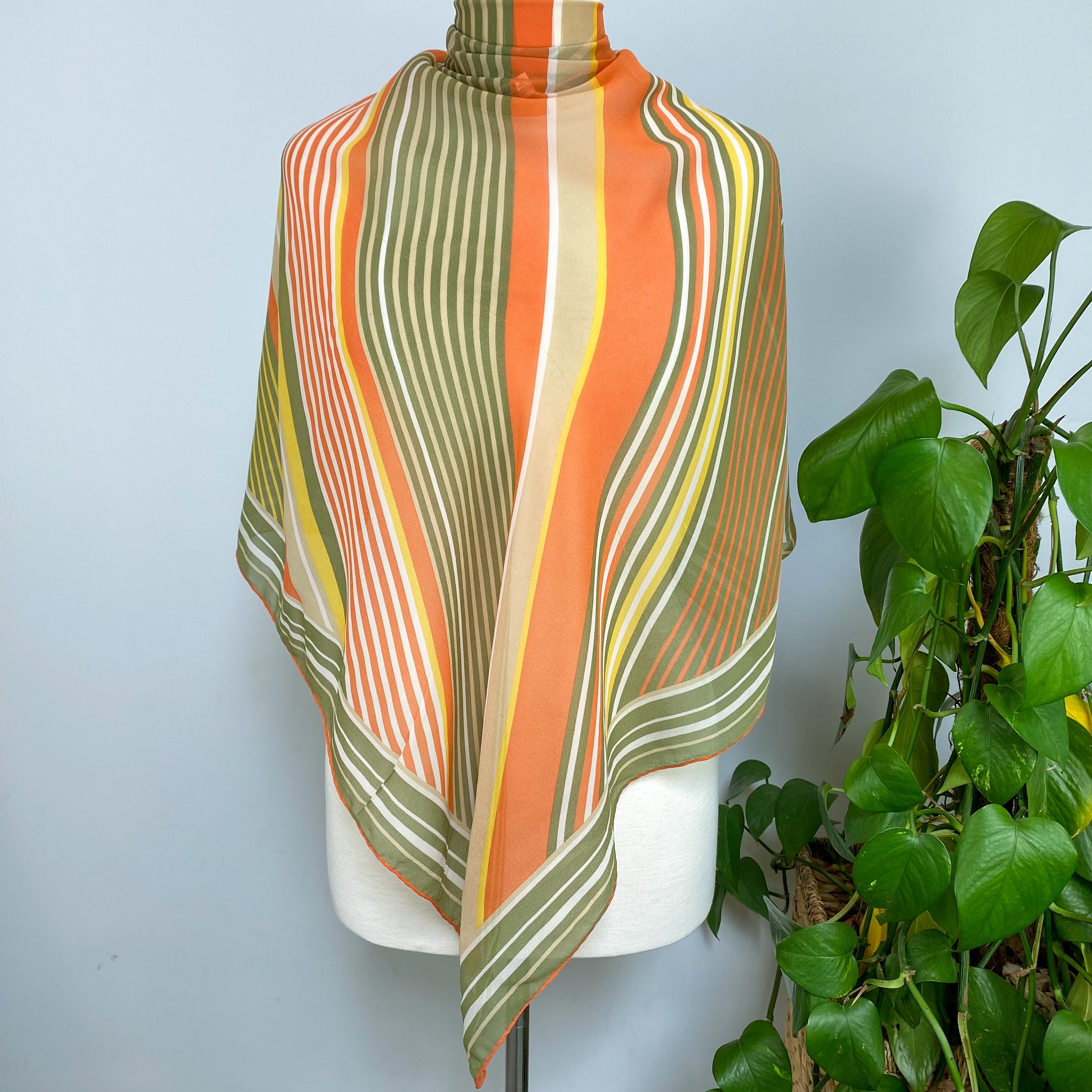 Vintage Striped Liberty Silk Scarf