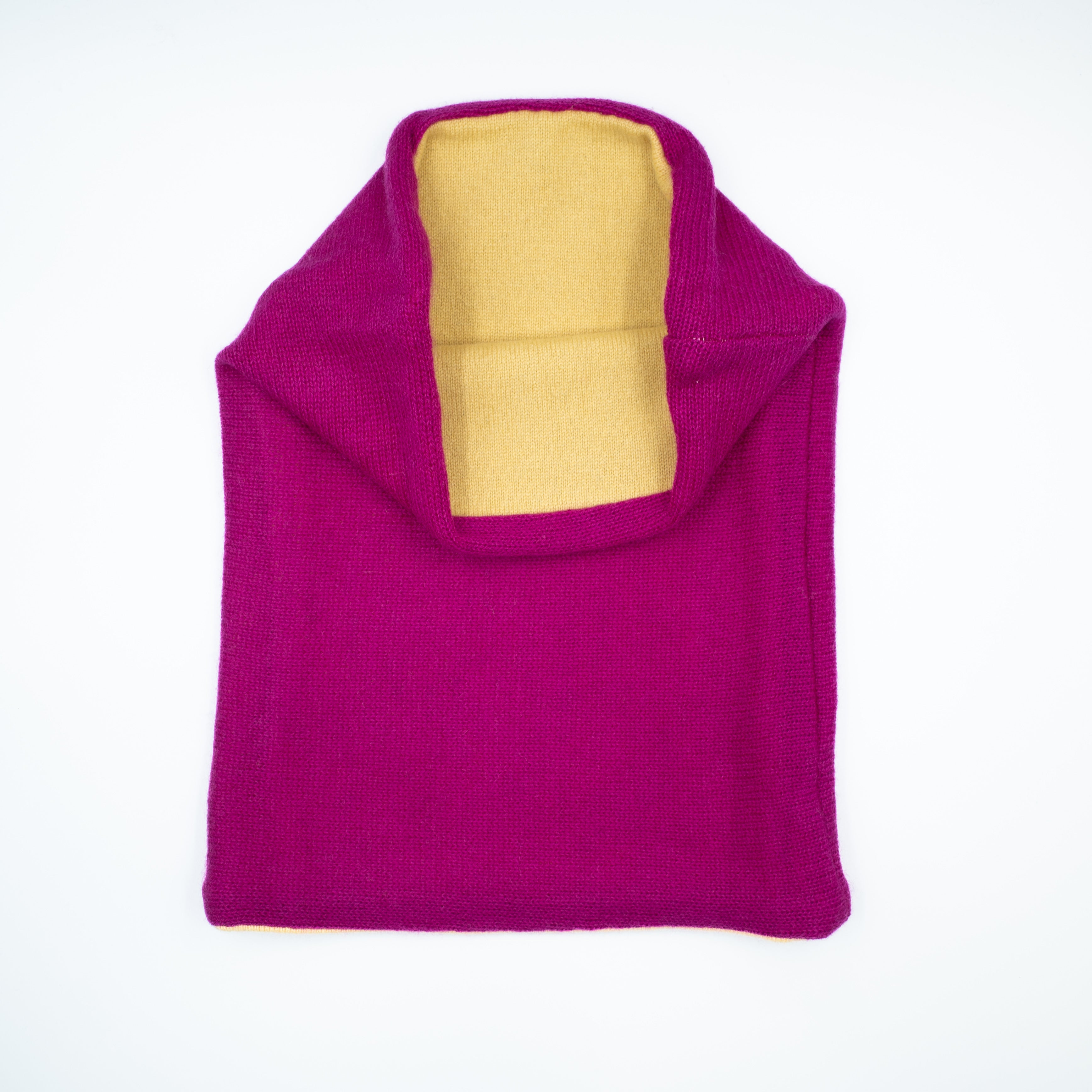 Fuchsia Pink and Yellow Double Layered Snood